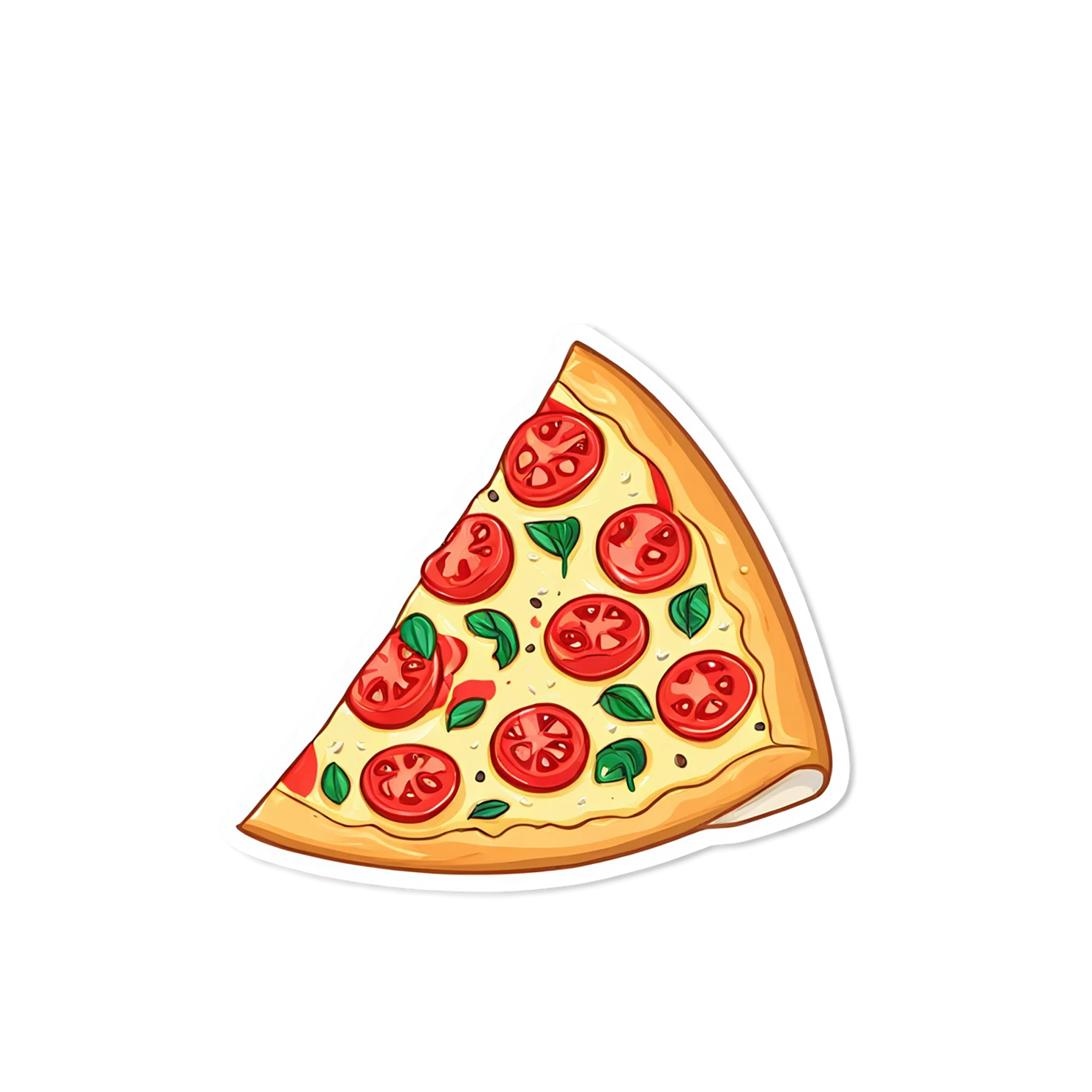 Pizza cute sticker isolated on transparent background #20452