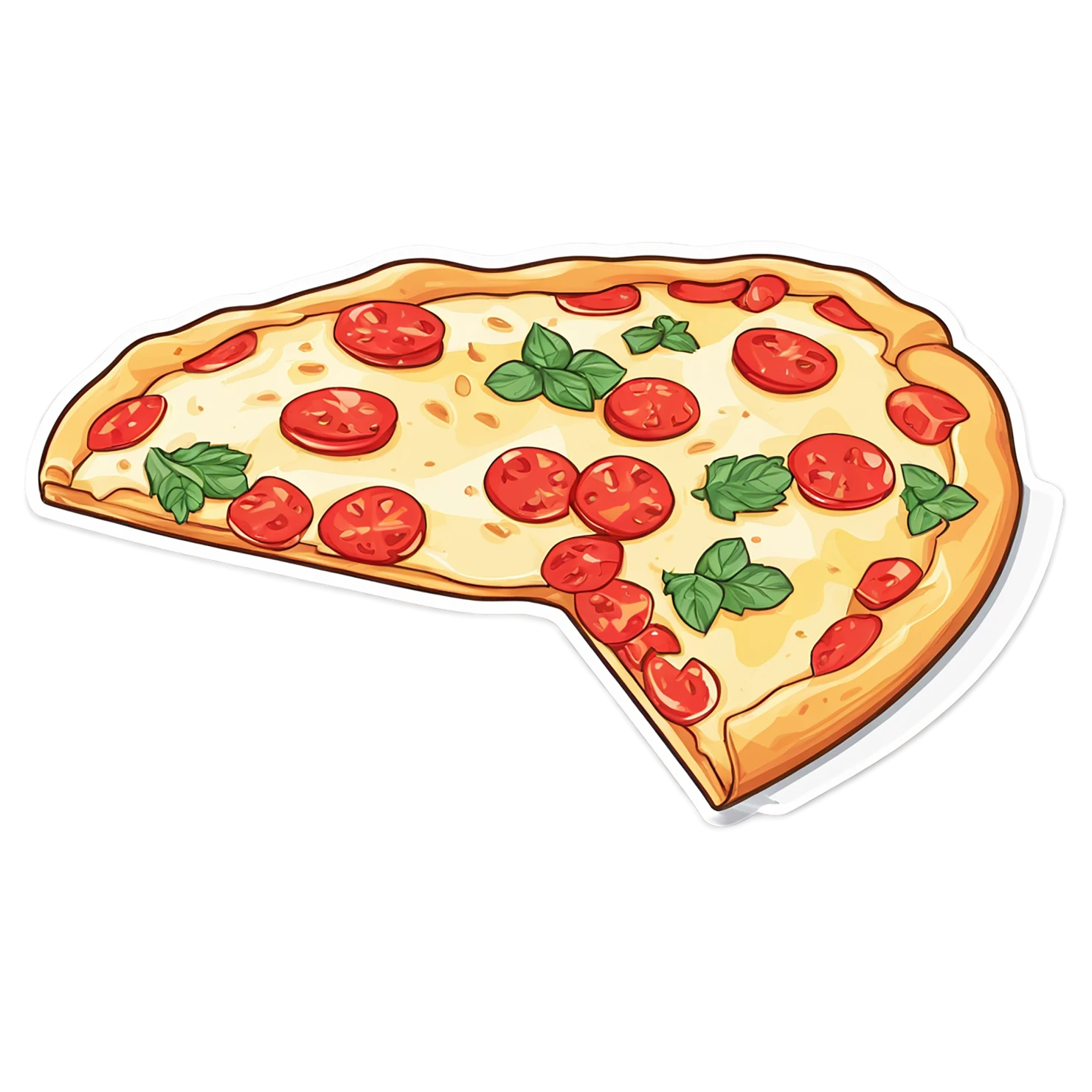 Pizza cute sticker isolated on transparent background #20457