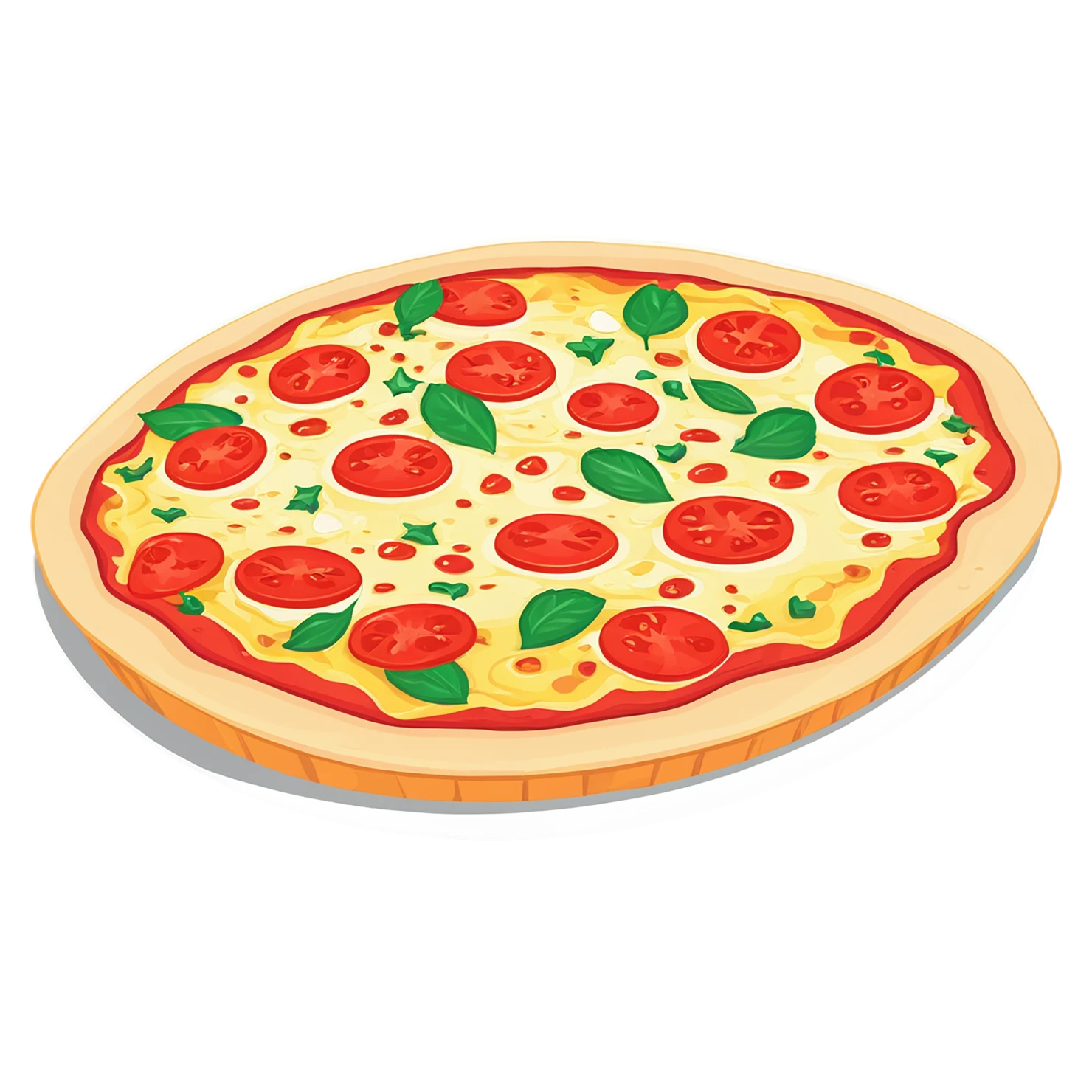 Pizza cute sticker isolated on transparent background #20458