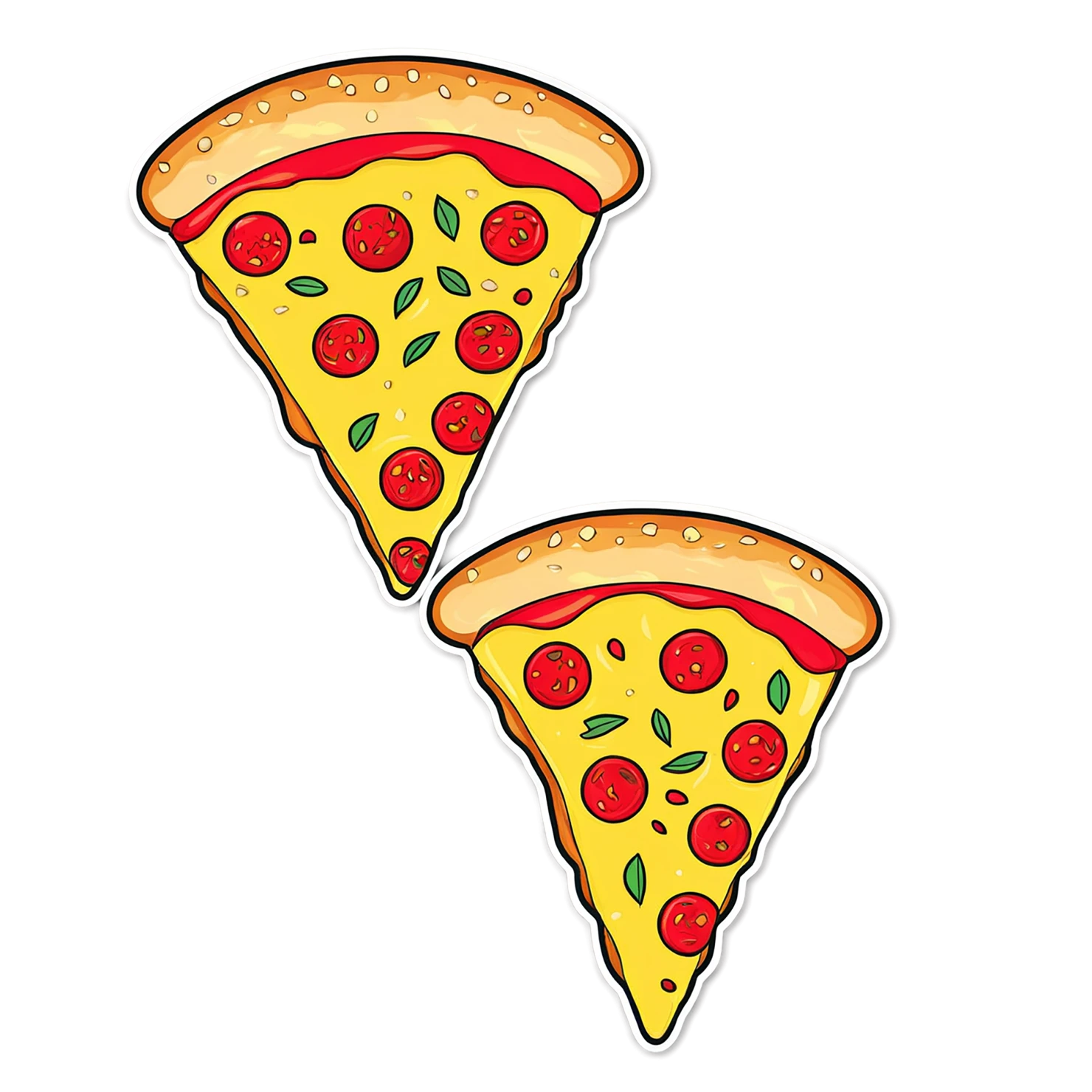 Pizza cute sticker isolated on transparent background #20463
