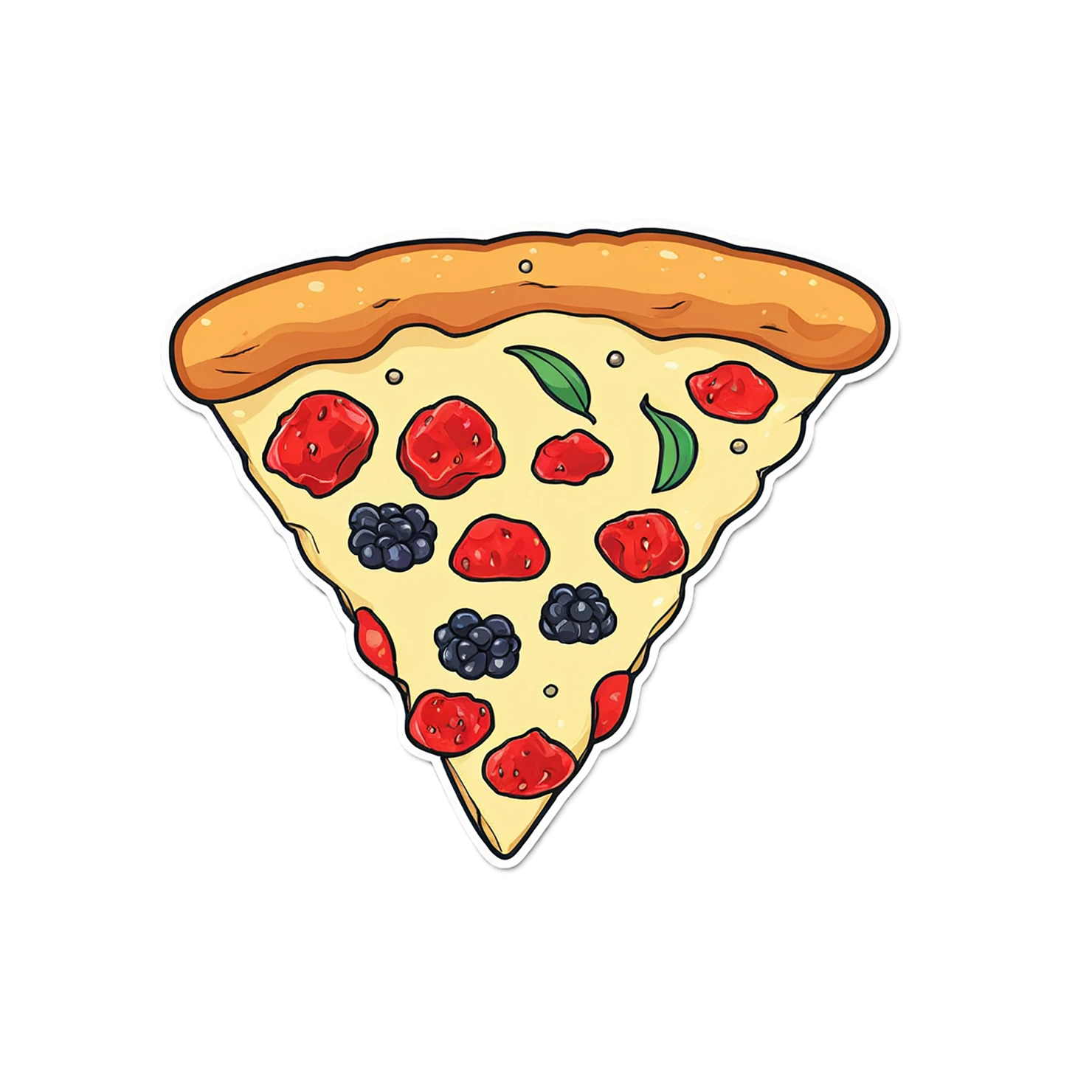 Pizza cute sticker isolated on transparent background #20475