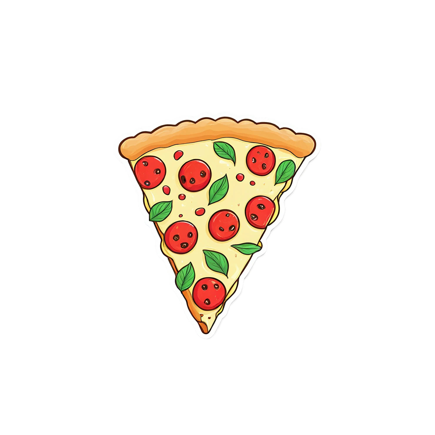 Pizza cute sticker isolated on transparent background #20481