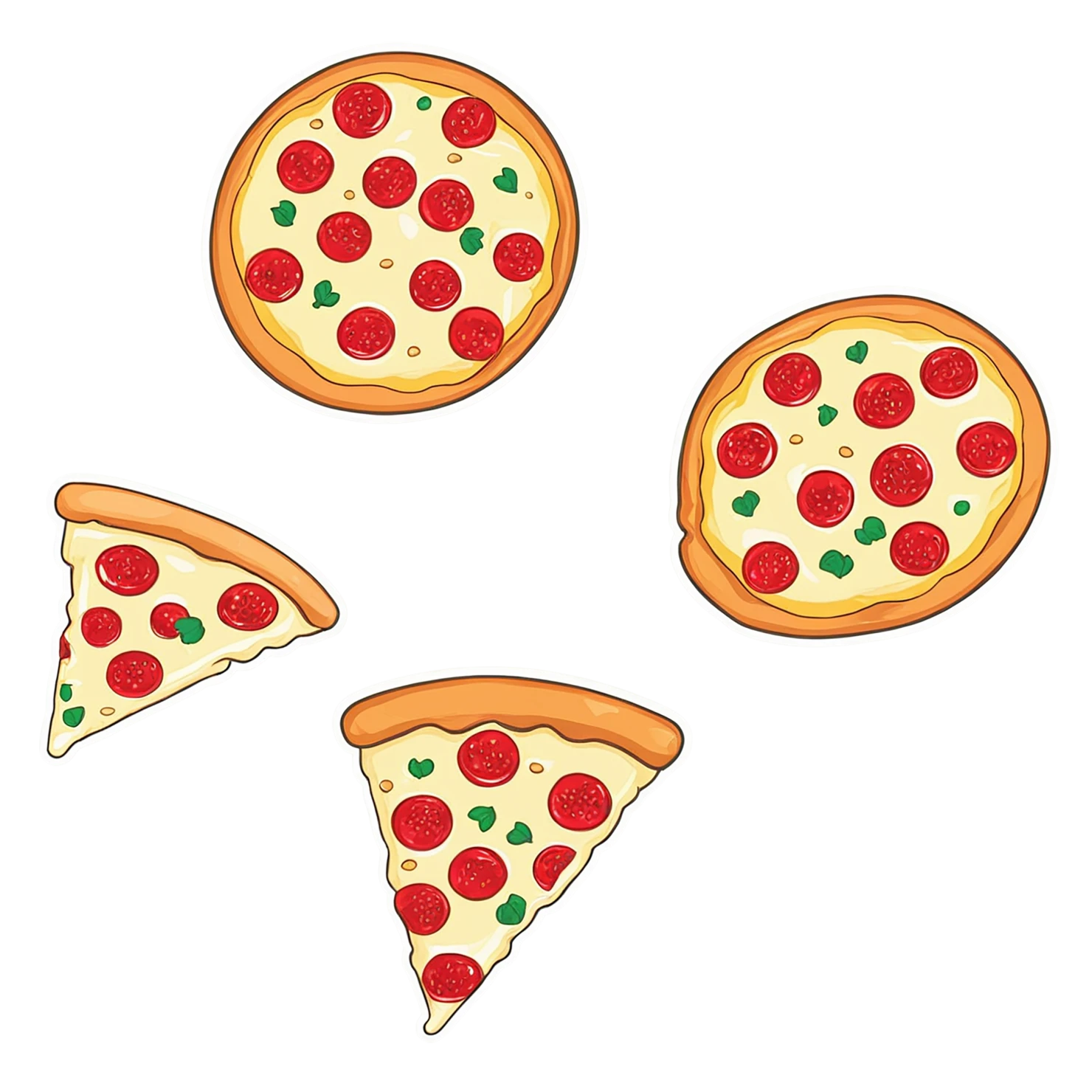 Pizza cute sticker isolated on transparent background #20493