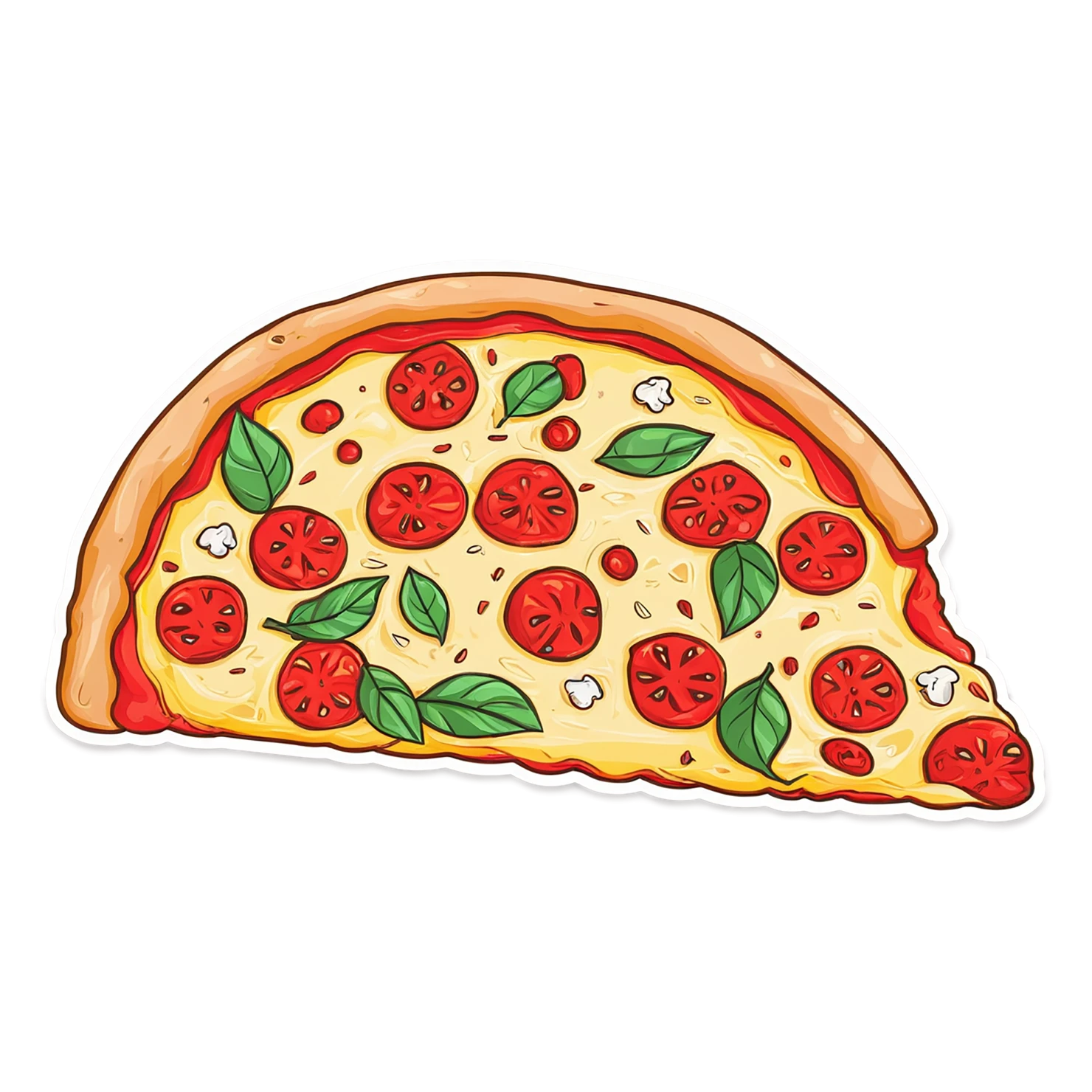 Pizza cute sticker isolated on transparent background #20510