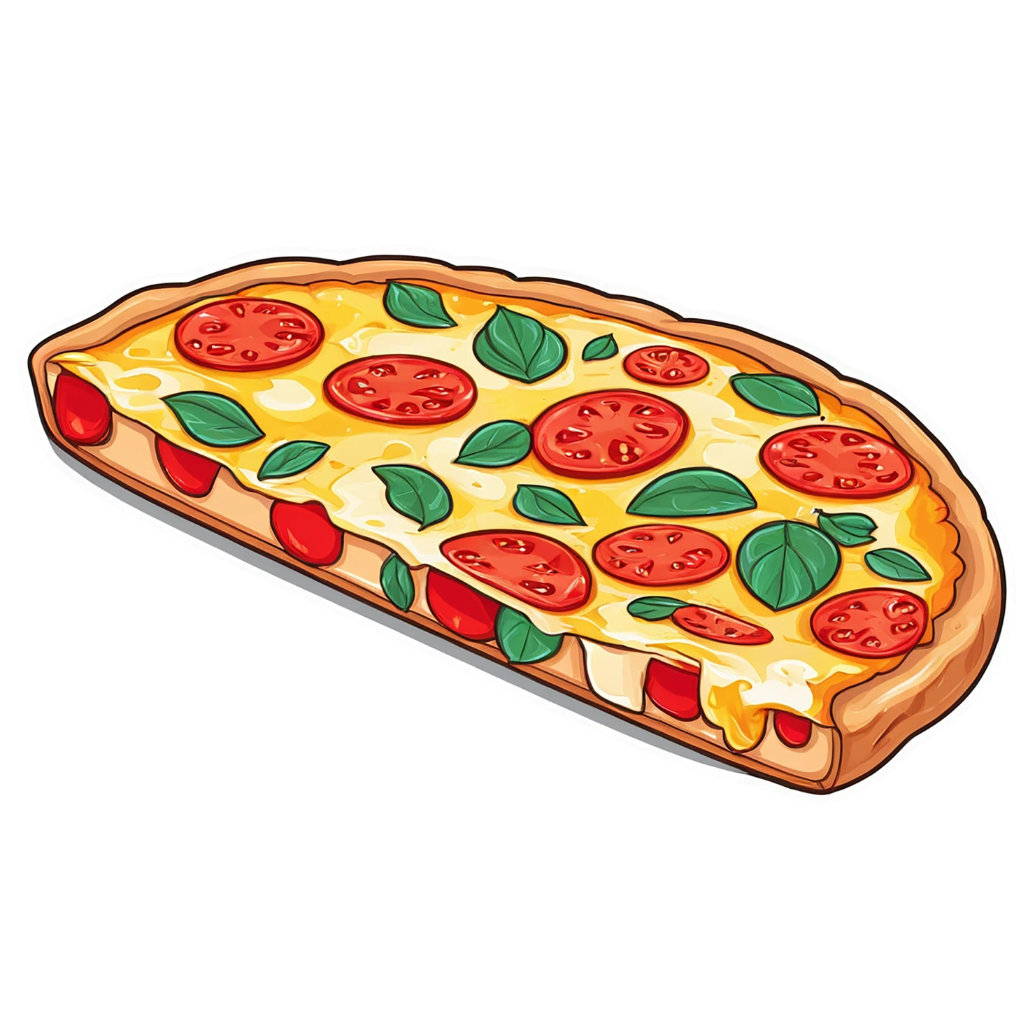 Pizza cute sticker isolated on transparent background #20512