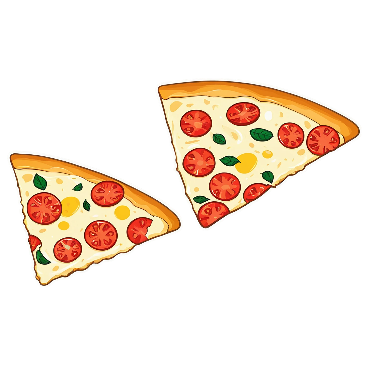 Pizza cute sticker isolated on transparent background #20520