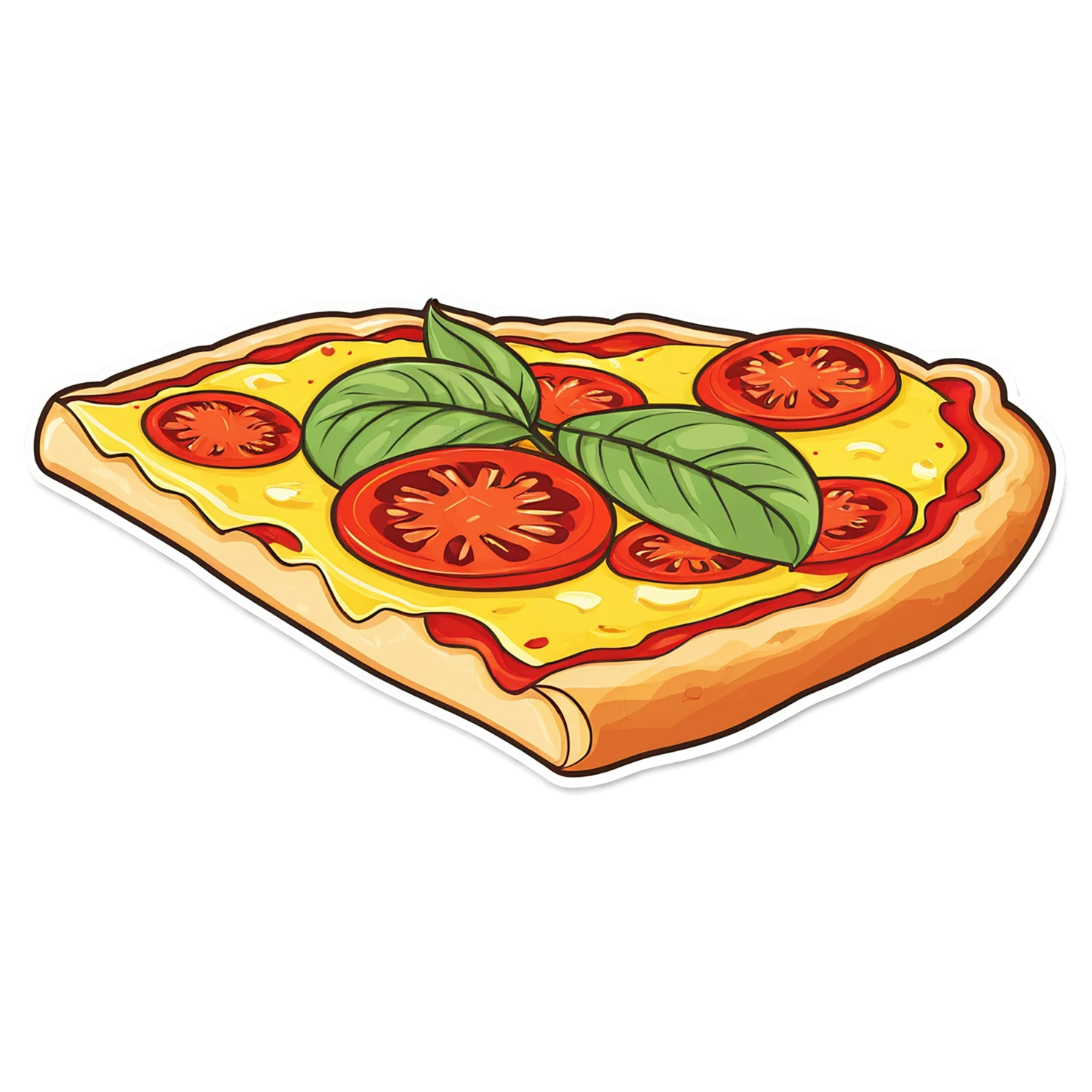 Pizza cute sticker isolated on transparent background #20525