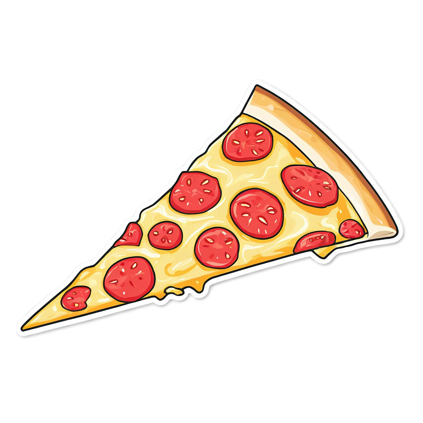 Pizza cute sticker isolated on transparent background #20526