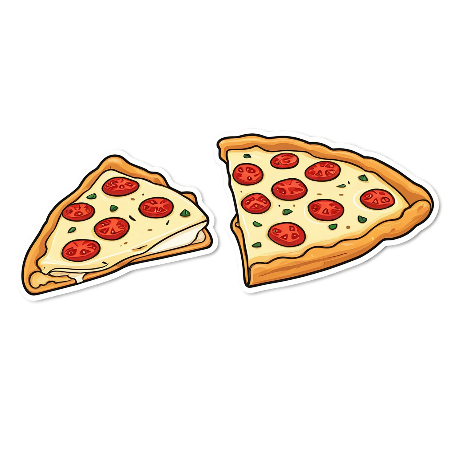 Pizza cute sticker isolated on transparent background #20529