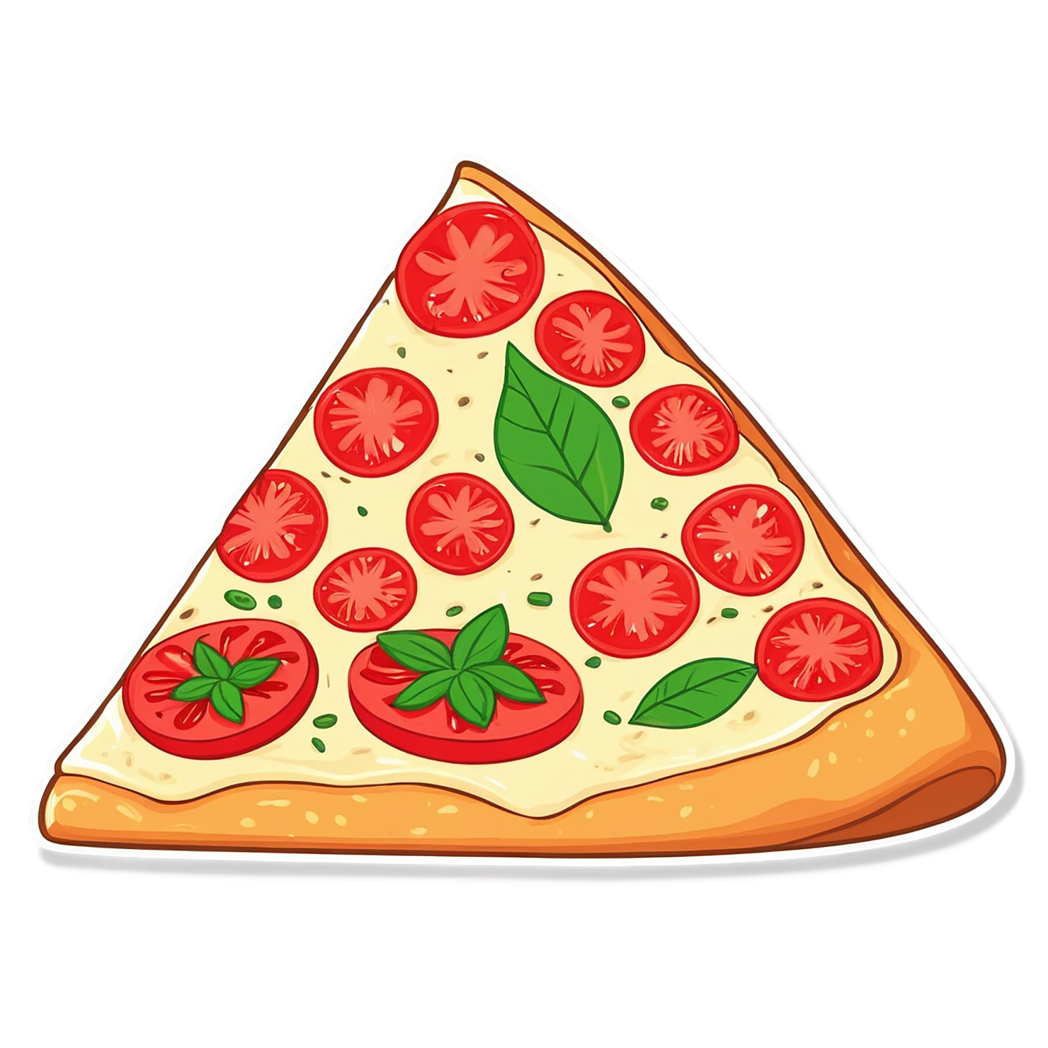Pizza cute sticker isolated on transparent background #20556