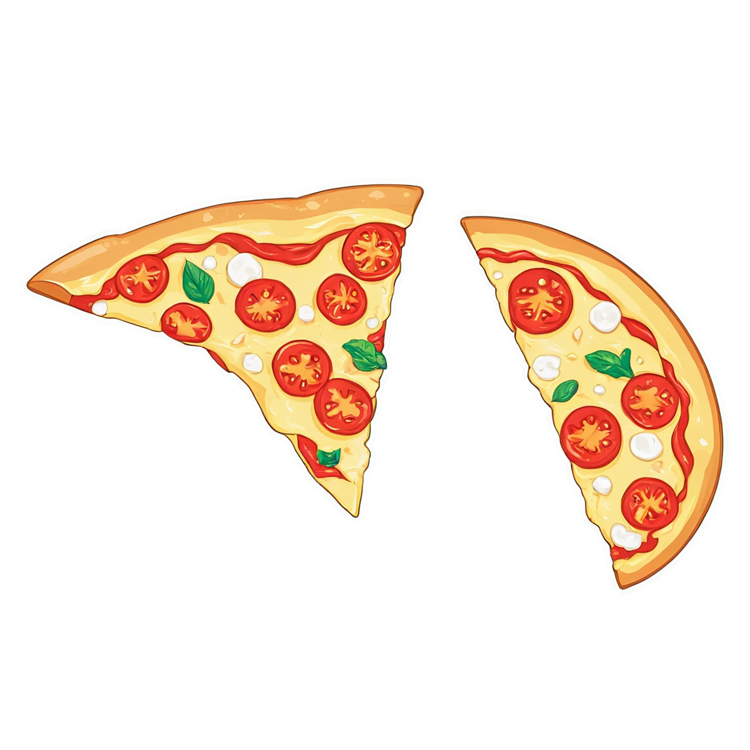Pizza cute sticker isolated on transparent background #20563