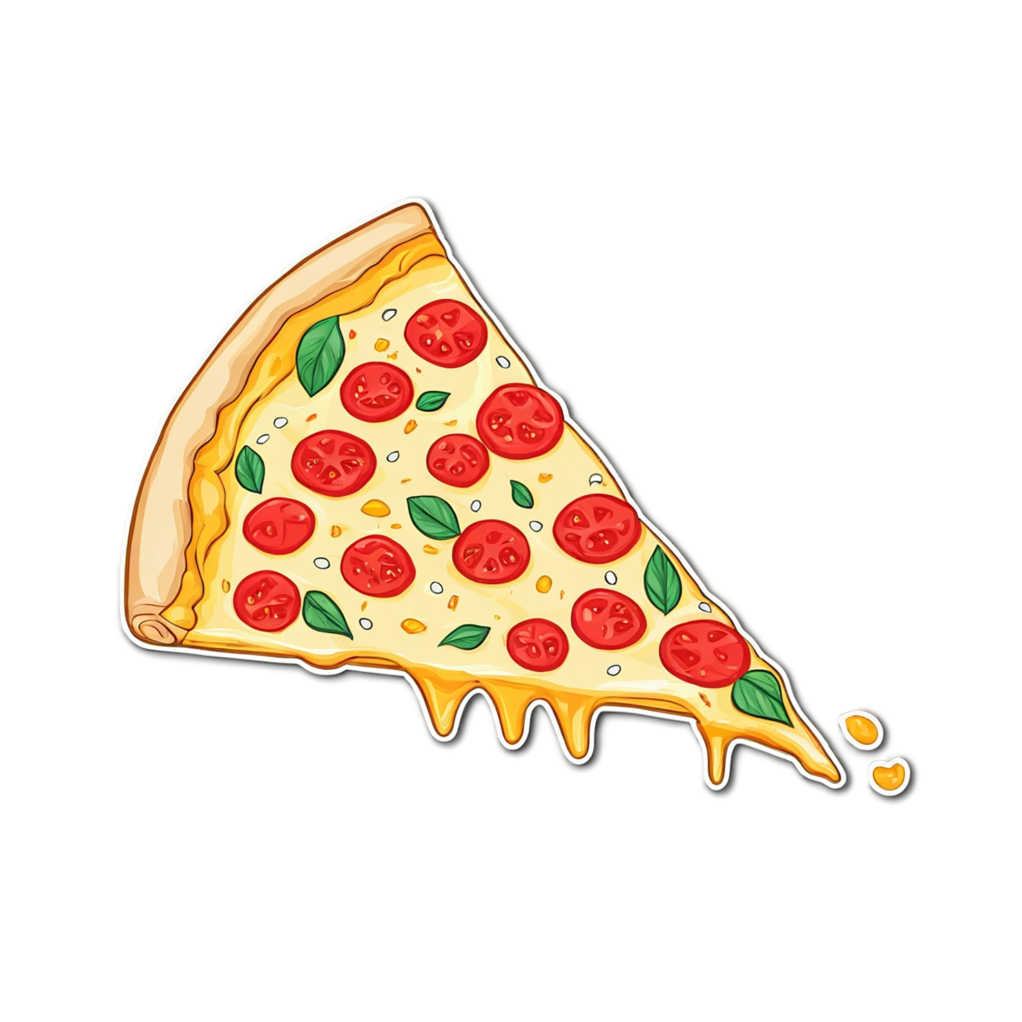 Pizza cute sticker isolated on transparent background #20566
