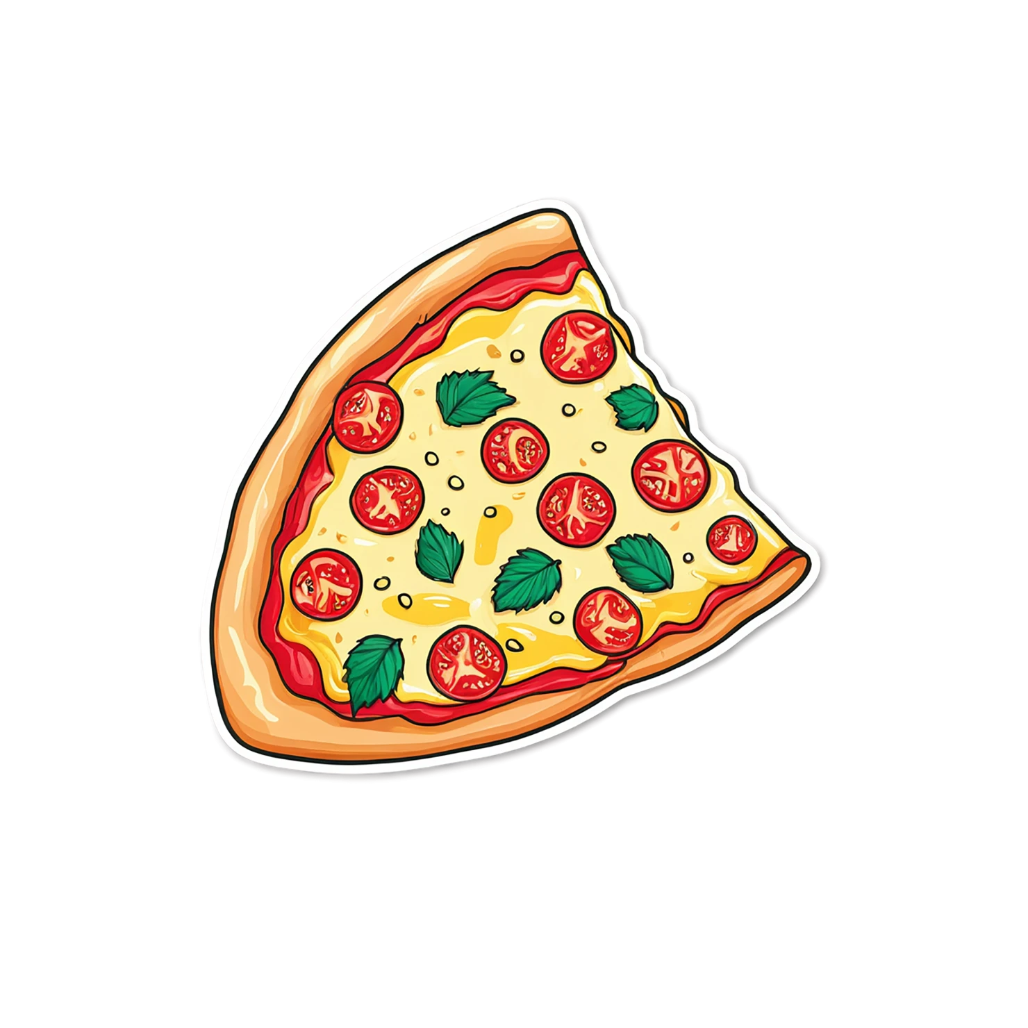 Pizza cute sticker isolated on transparent background #20568