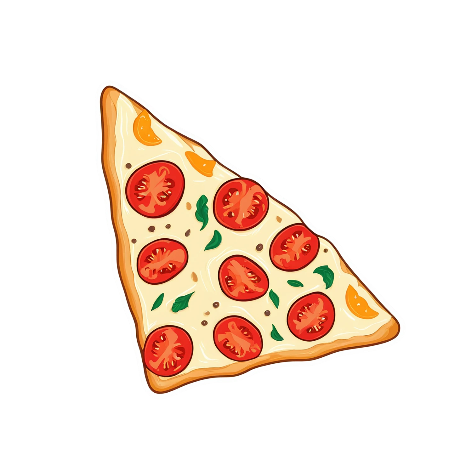 Pizza cute sticker isolated on transparent background #20573