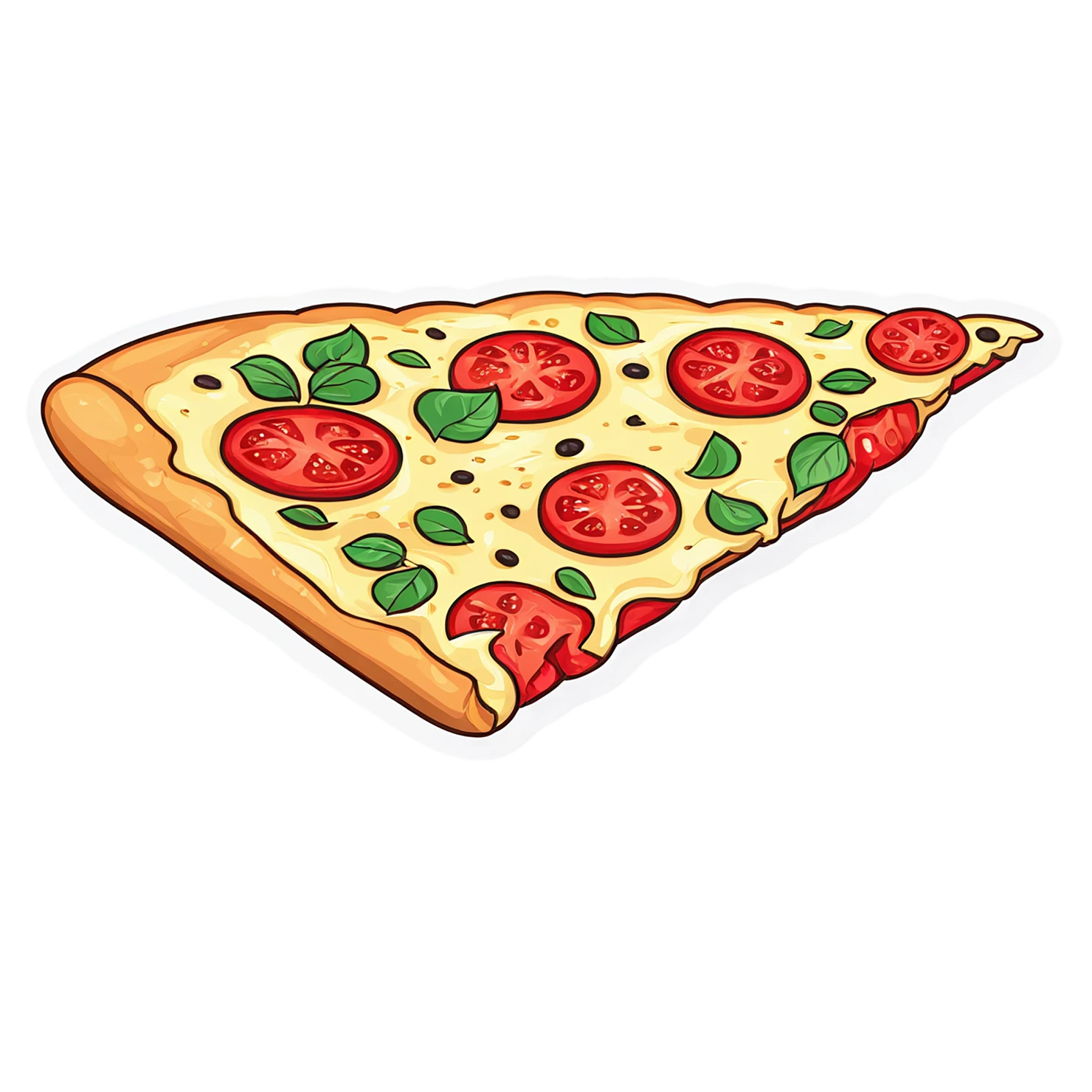Pizza cute sticker isolated on transparent background #20577