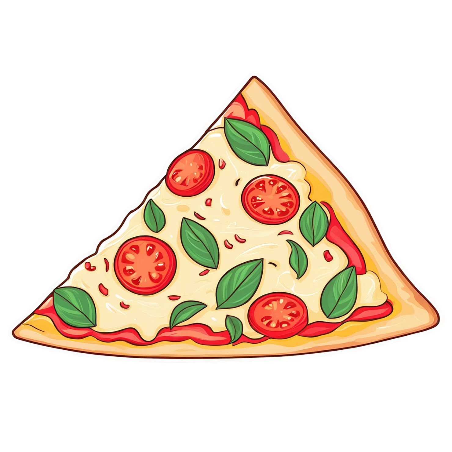 Pizza cute sticker isolated on transparent background #20585