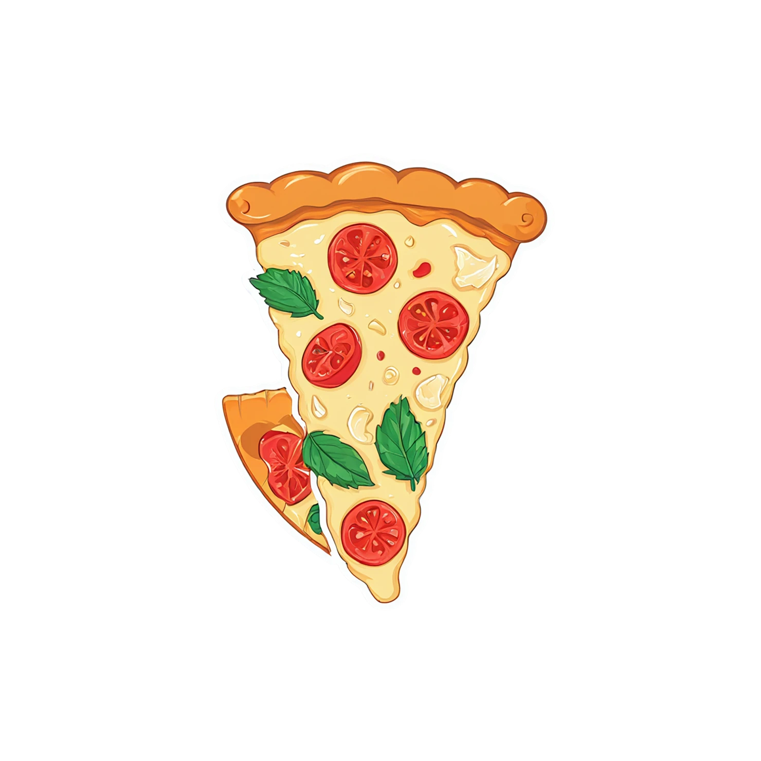 Pizza cute sticker isolated on transparent background #20591