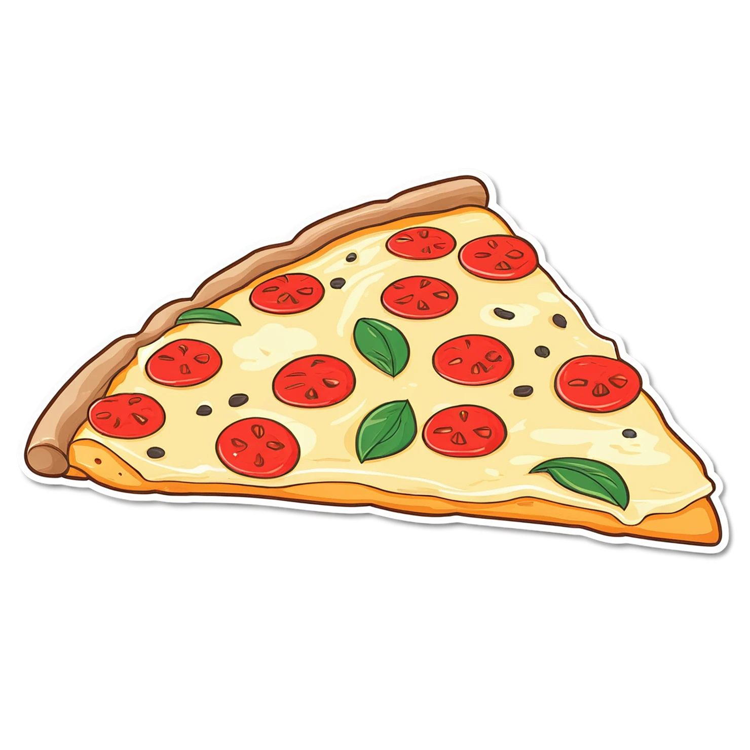 Pizza cute sticker isolated on transparent background #20596