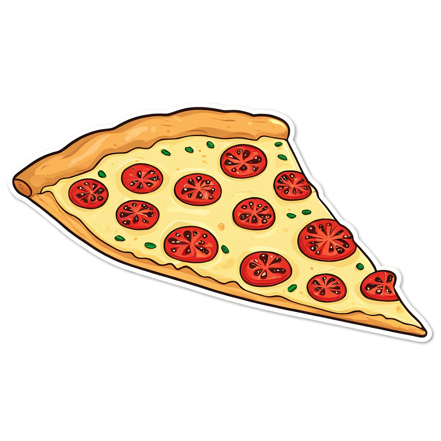 Pizza cute sticker isolated on transparent background #20599