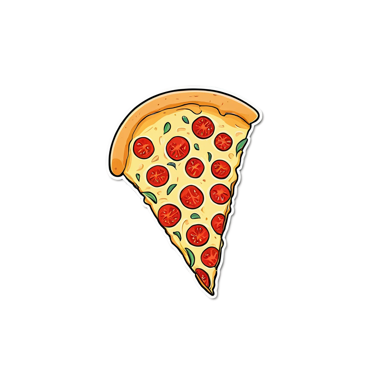Pizza cute sticker isolated on transparent background #20610
