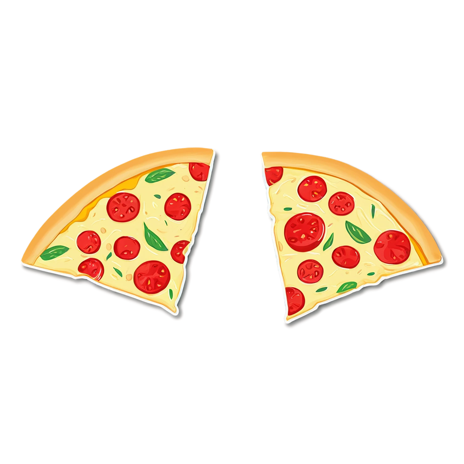 Pizza cute sticker isolated on transparent background #20613