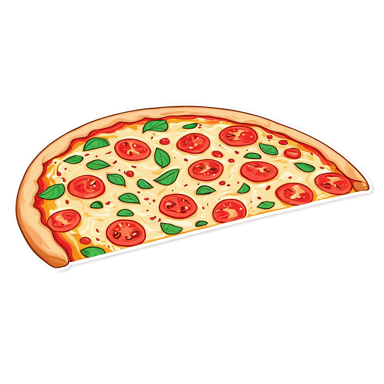 Pizza cute sticker isolated on transparent background #20617