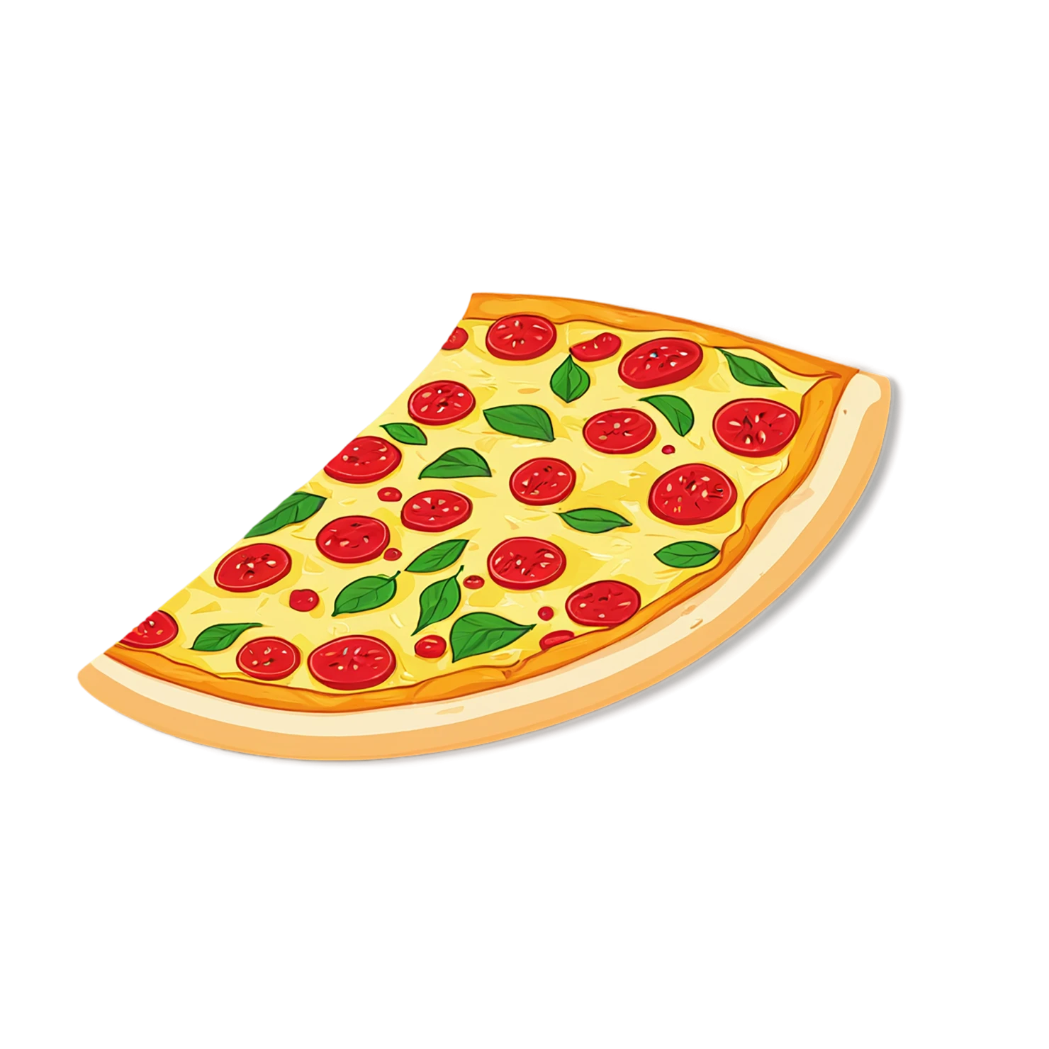 Pizza cute sticker isolated on transparent background #20618