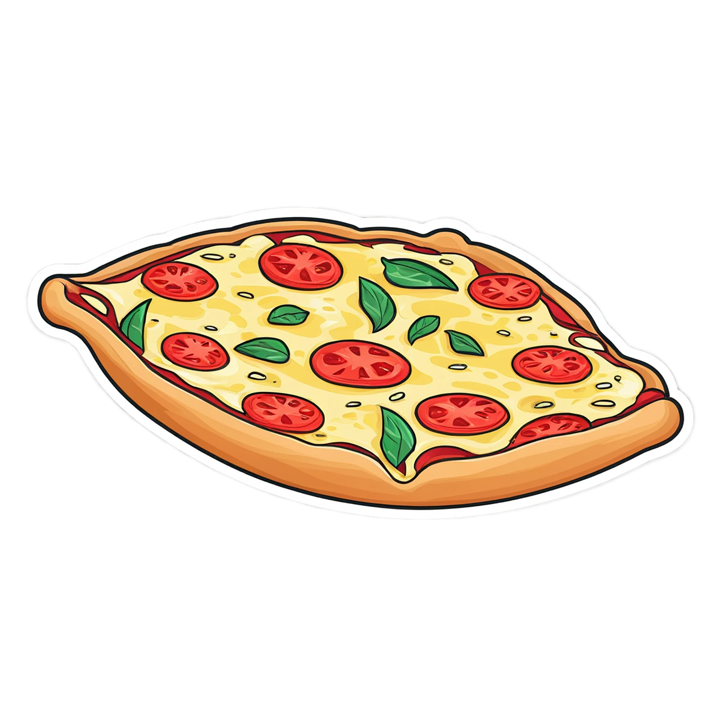 Pizza cute sticker isolated on transparent background #20634