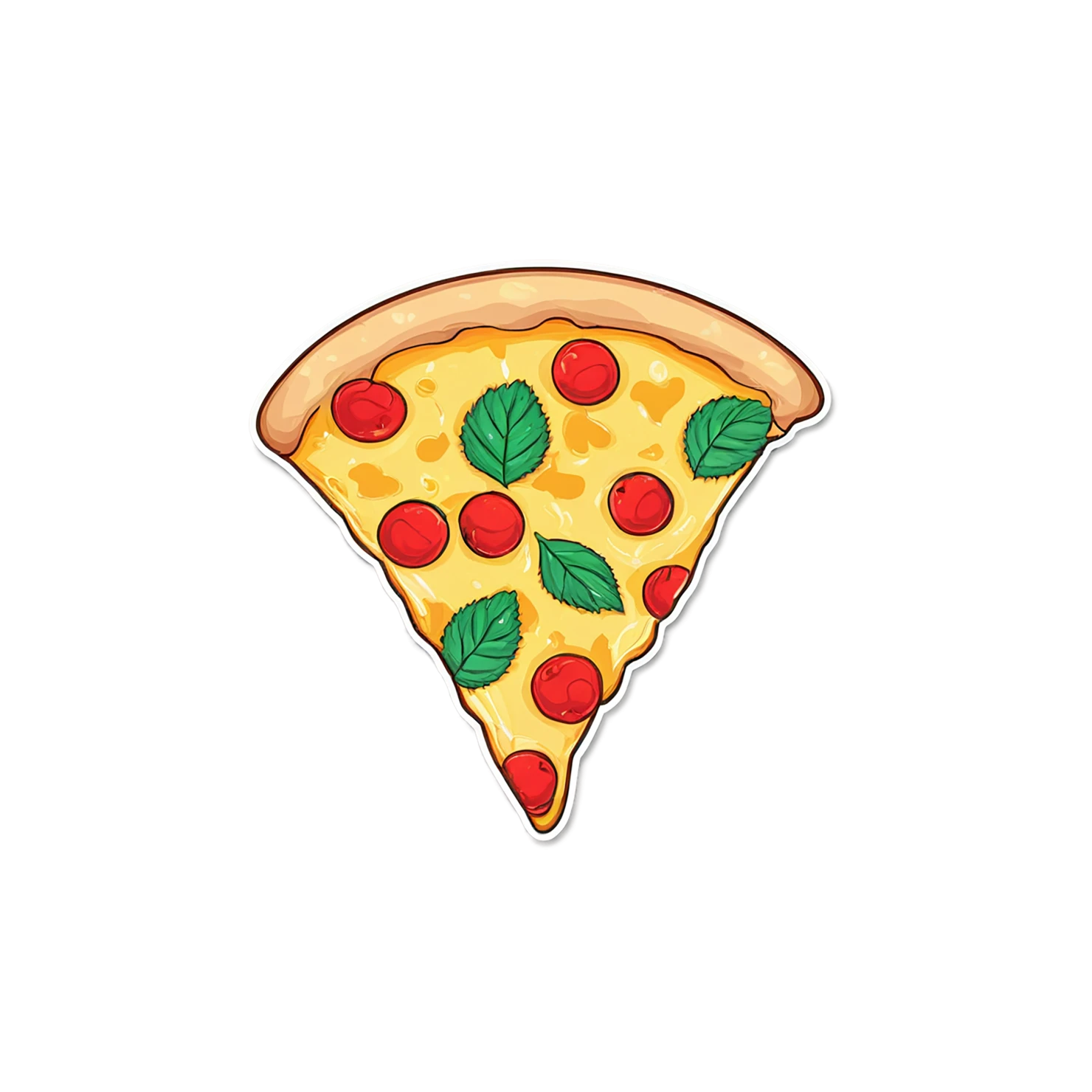 Pizza cute sticker isolated on transparent background #20654