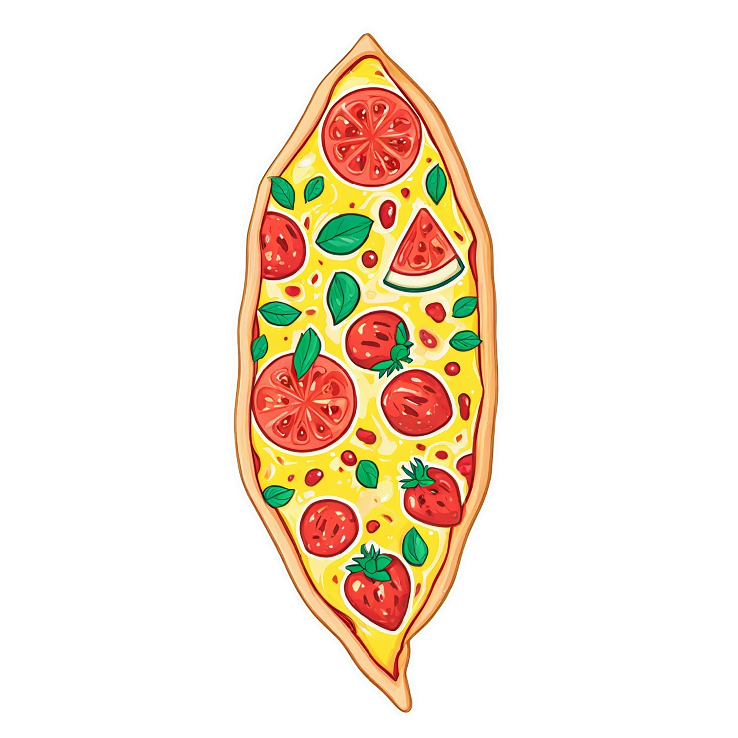 Pizza cute sticker isolated on transparent background #20655