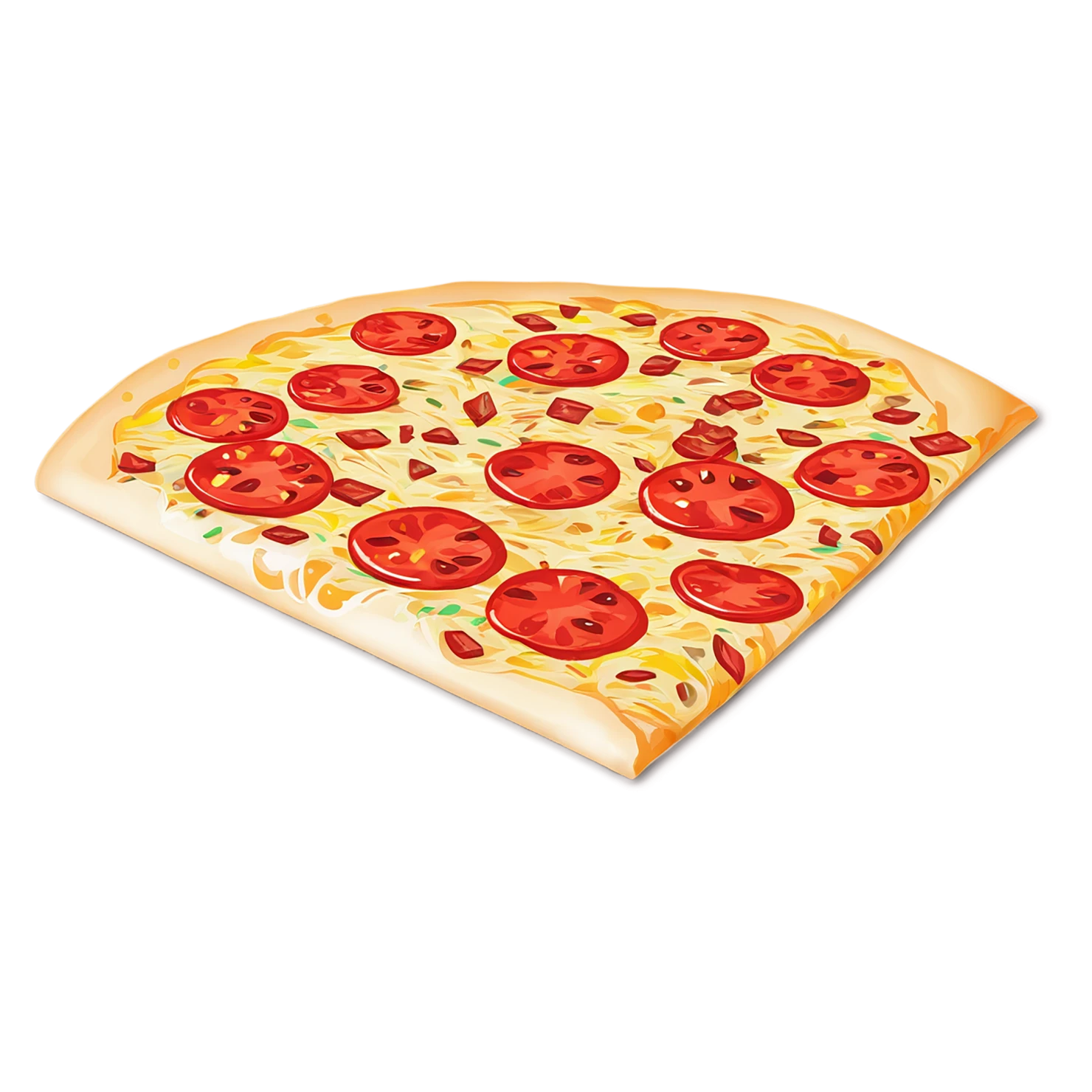 Pizza cute sticker isolated on transparent background #20656