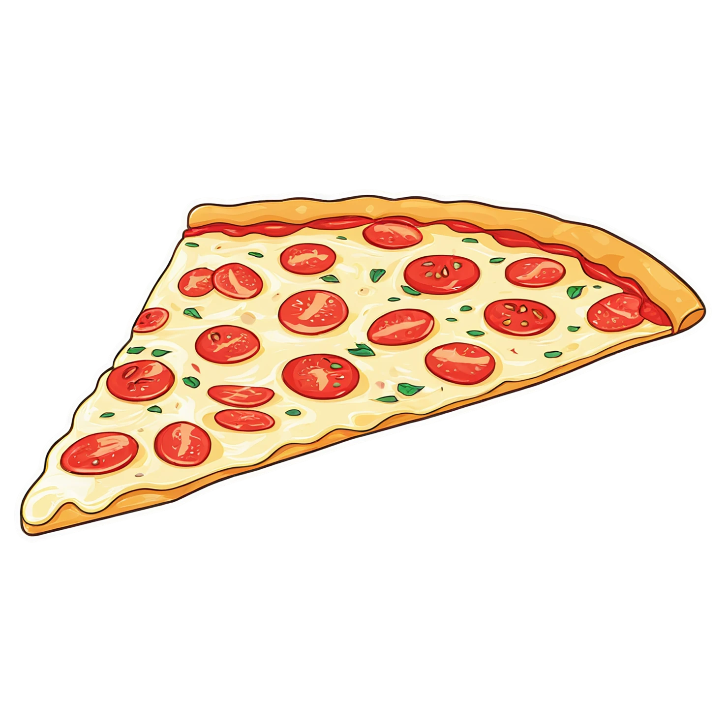 Pizza cute sticker isolated on transparent background #20664