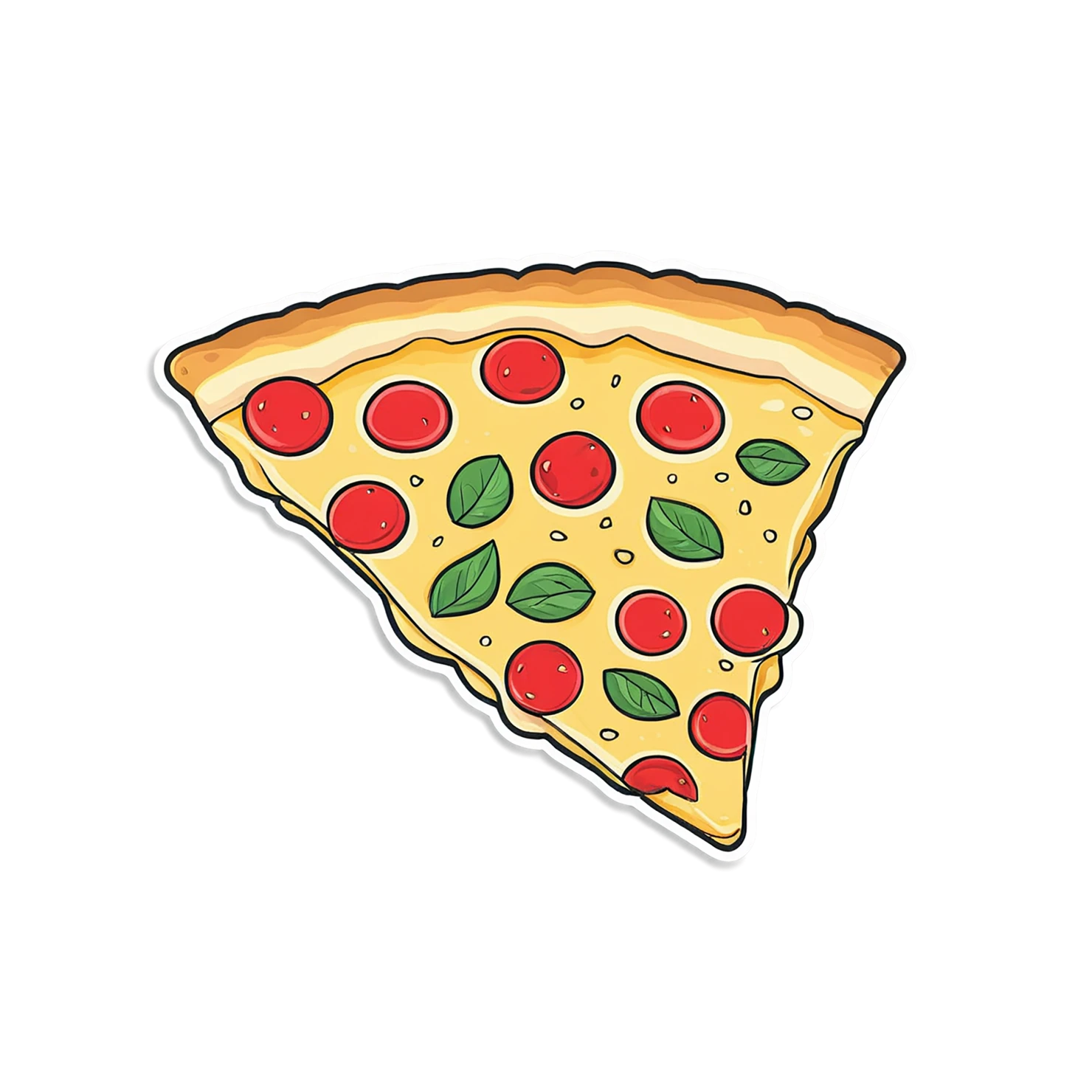 Pizza cute sticker isolated on transparent background #20669