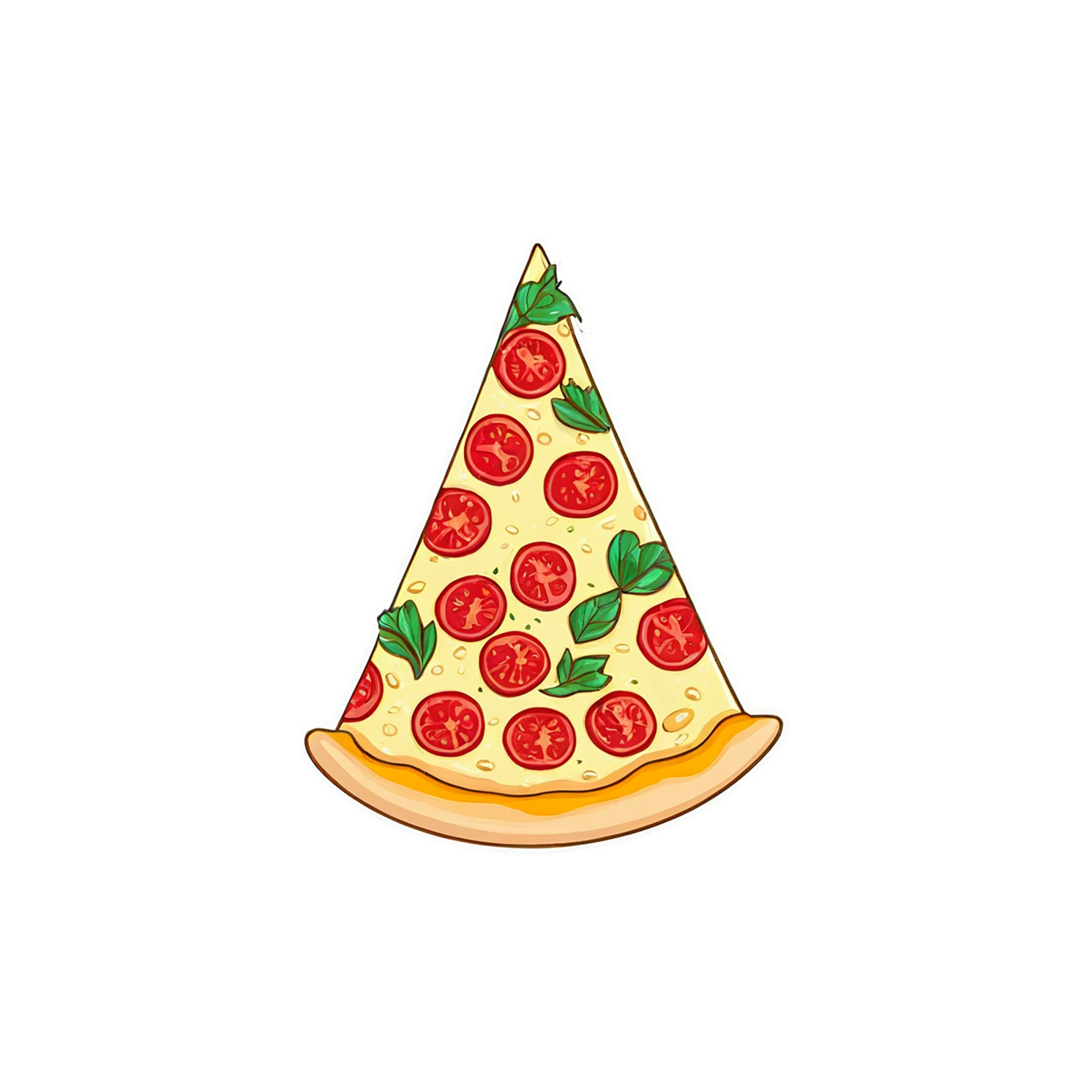 Pizza cute sticker isolated on transparent background #20670