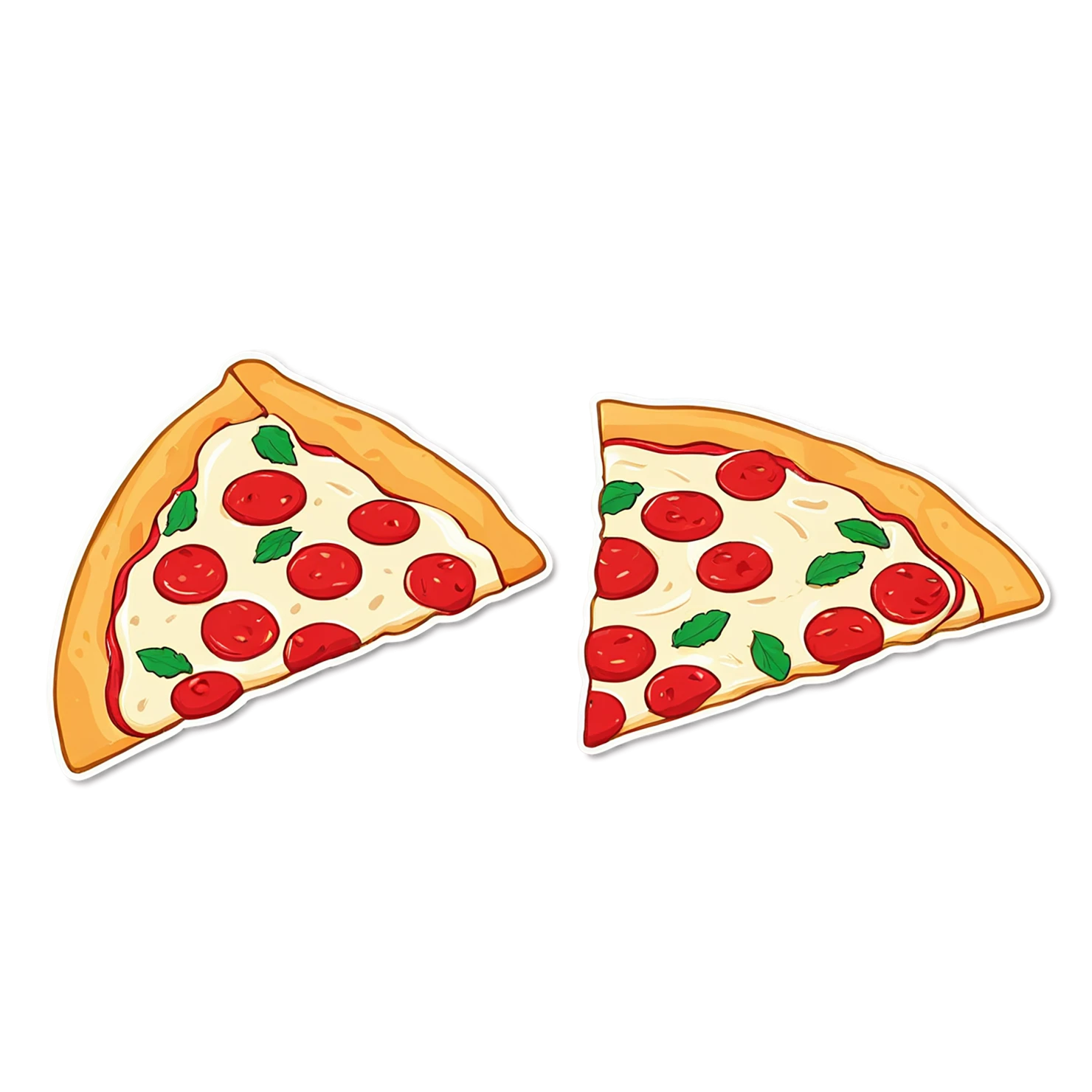 Pizza cute sticker isolated on transparent background #20671
