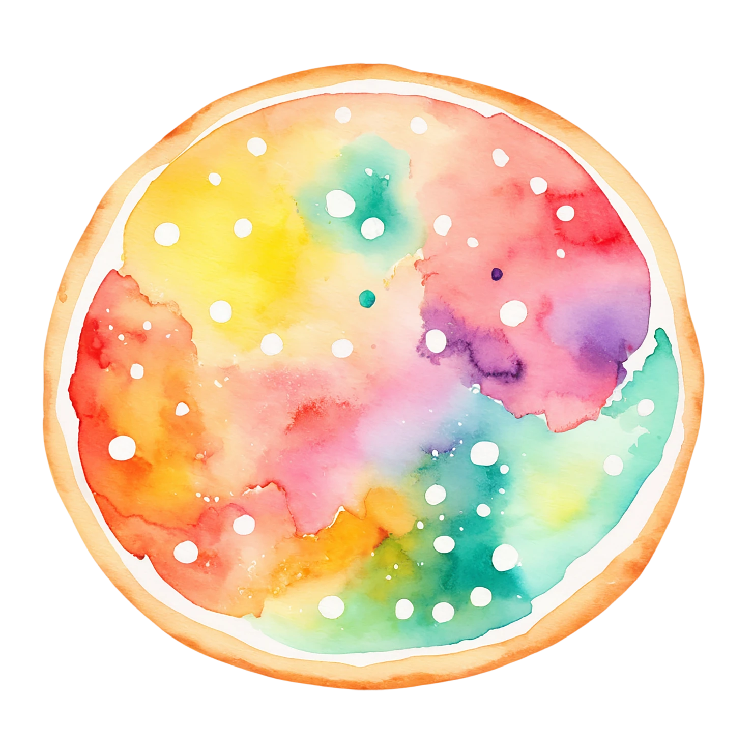 Pizza watercolor sticker isolated on transparent background #20694