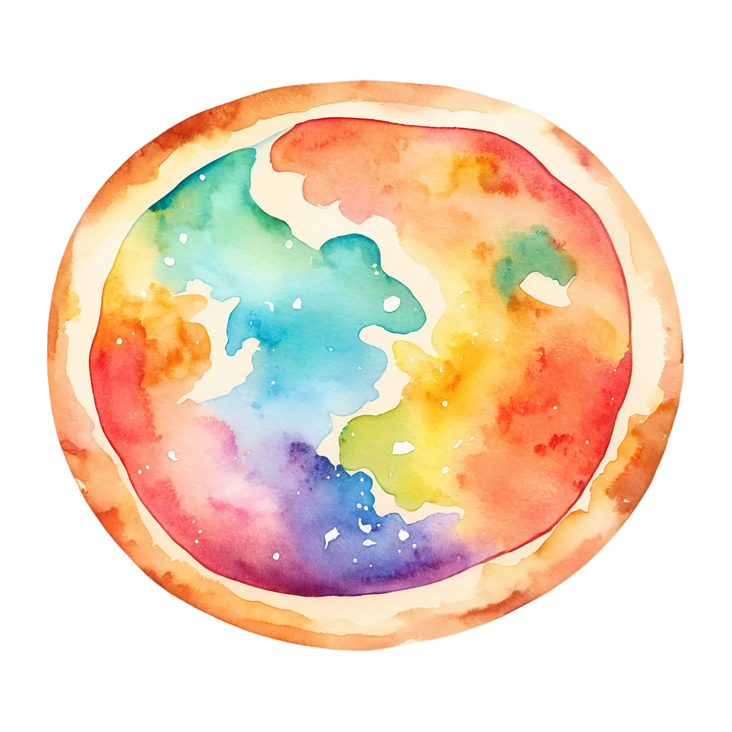 Pizza watercolor sticker isolated on transparent background #20695