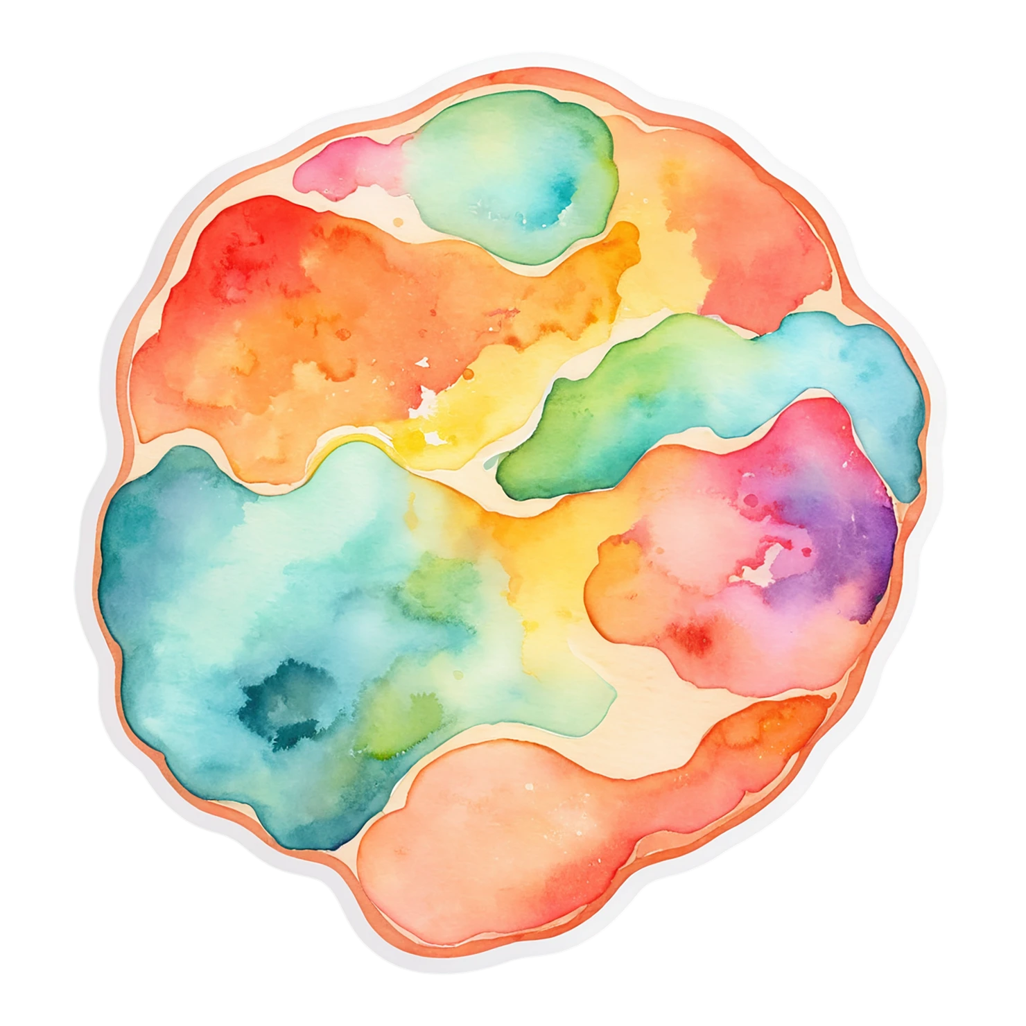 Pizza watercolor sticker isolated on transparent background #20696
