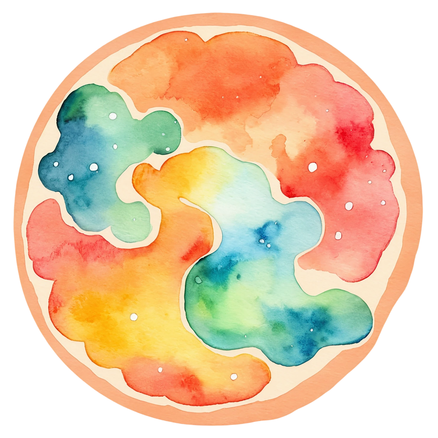 Pizza watercolor sticker isolated on transparent background #20699