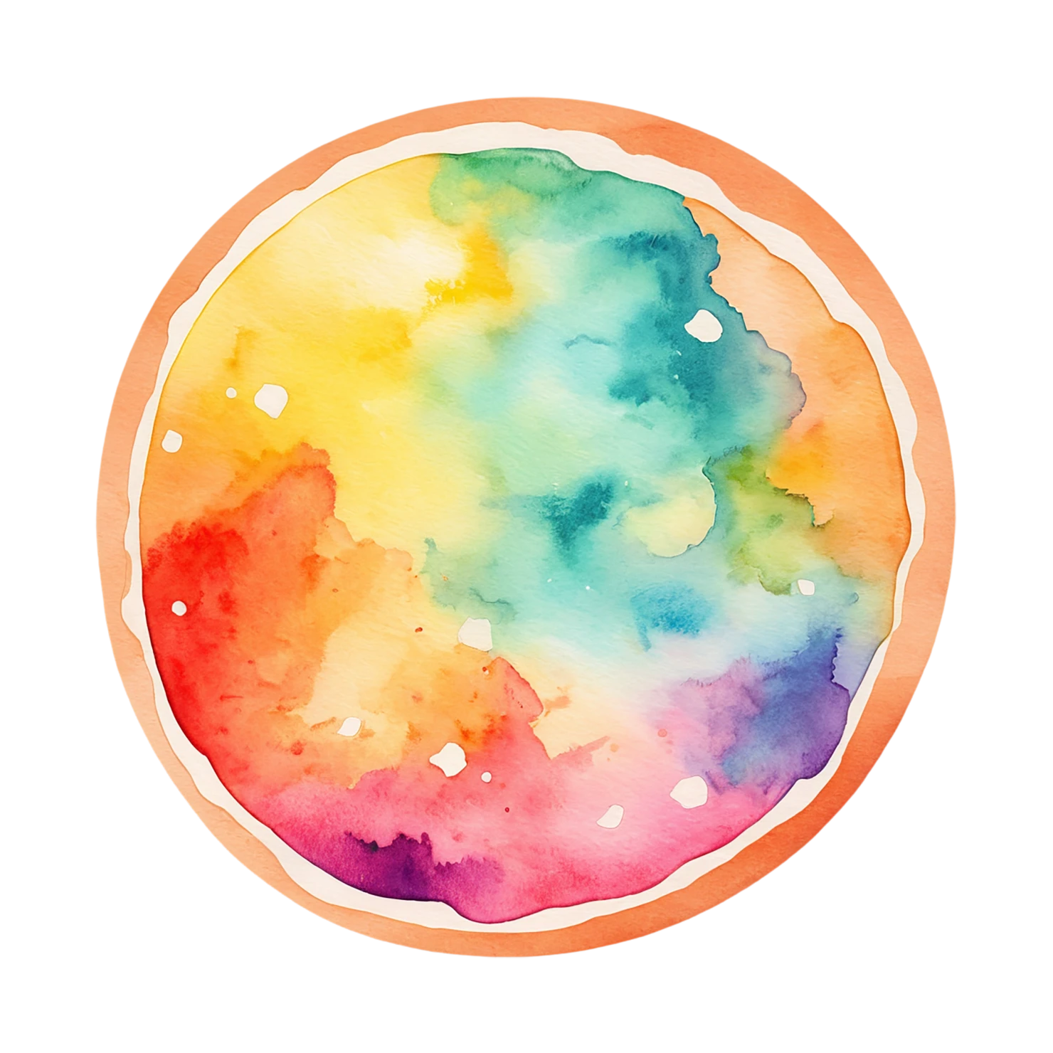 Pizza watercolor sticker isolated on transparent background #20705