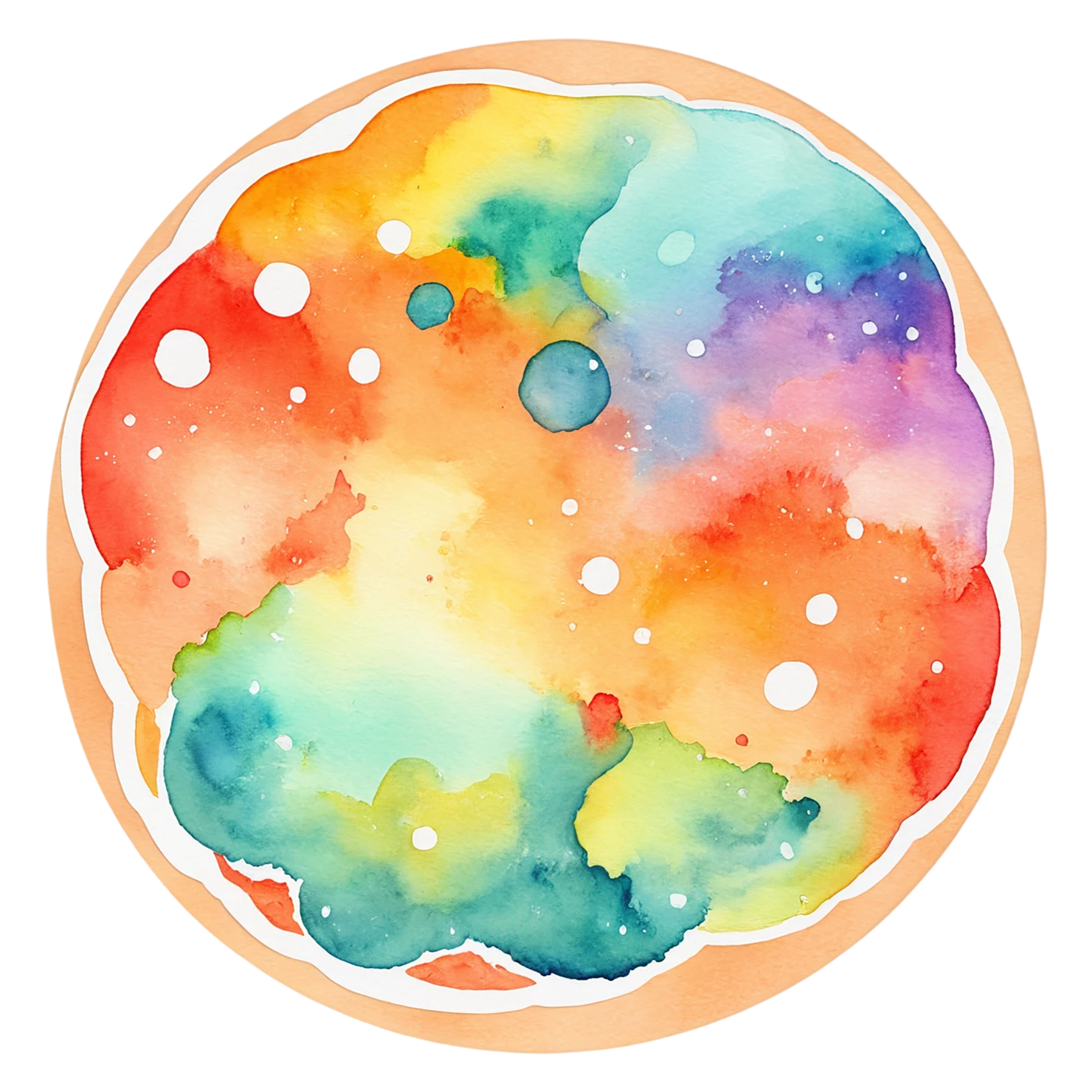 Pizza watercolor sticker isolated on transparent background #20709
