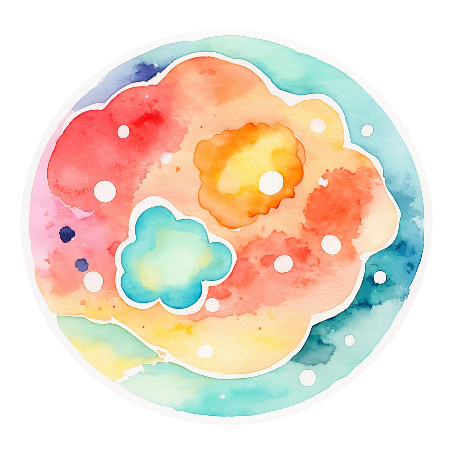 Pizza watercolor sticker isolated on transparent background #20718
