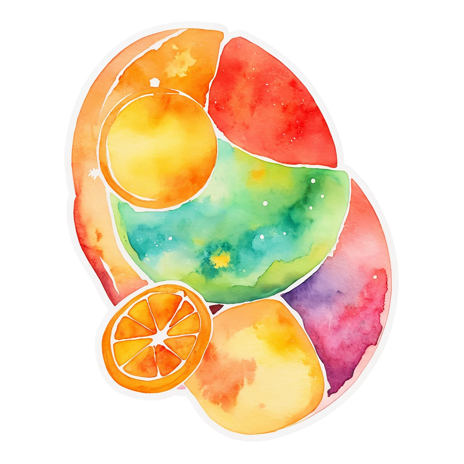 Pizza watercolor sticker isolated on transparent background #20736