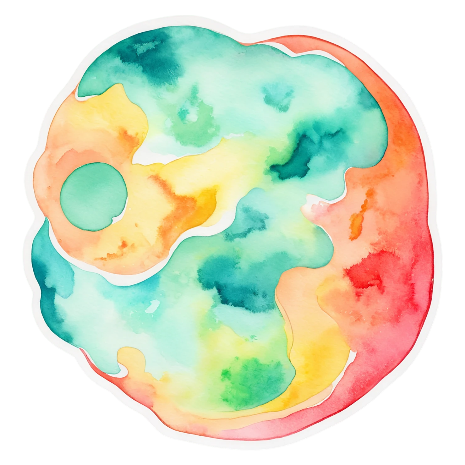 Pizza watercolor sticker isolated on transparent background #20742