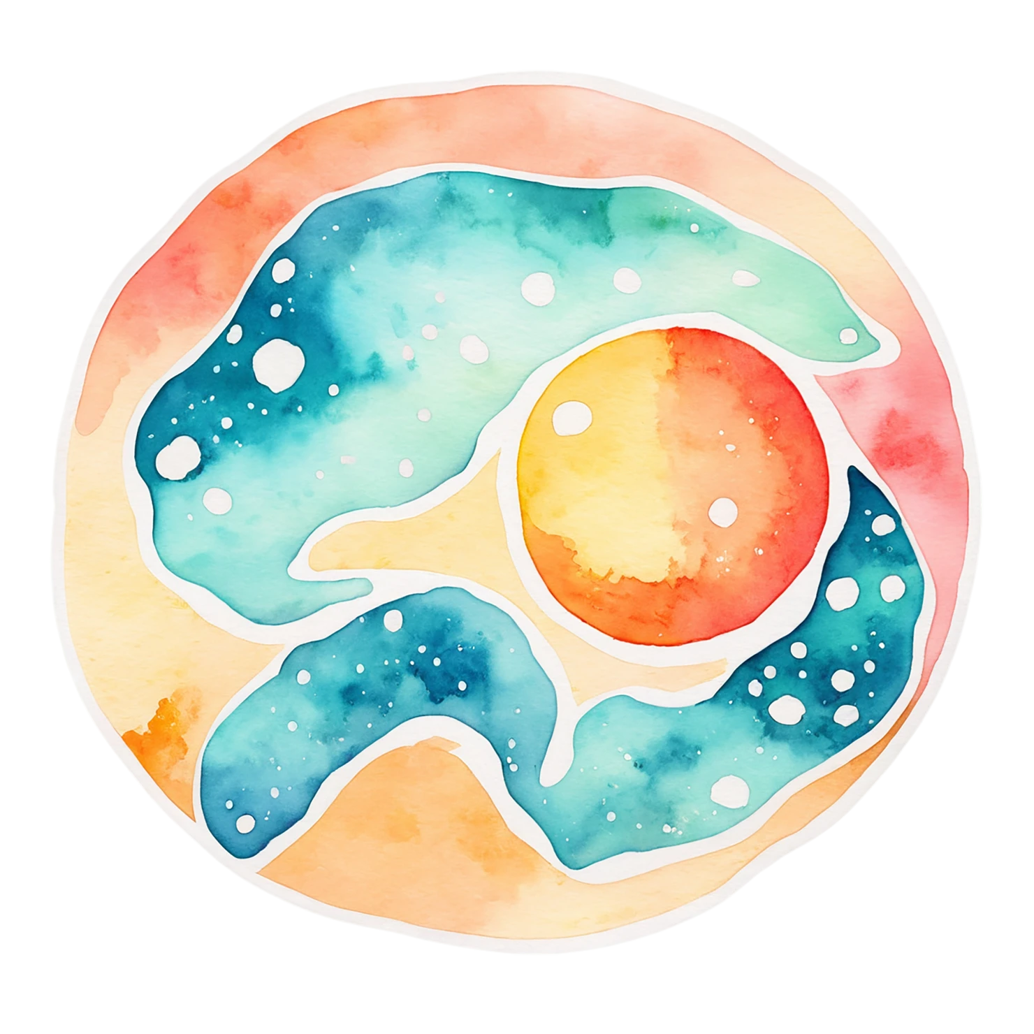 Pizza watercolor sticker isolated on transparent background #20744