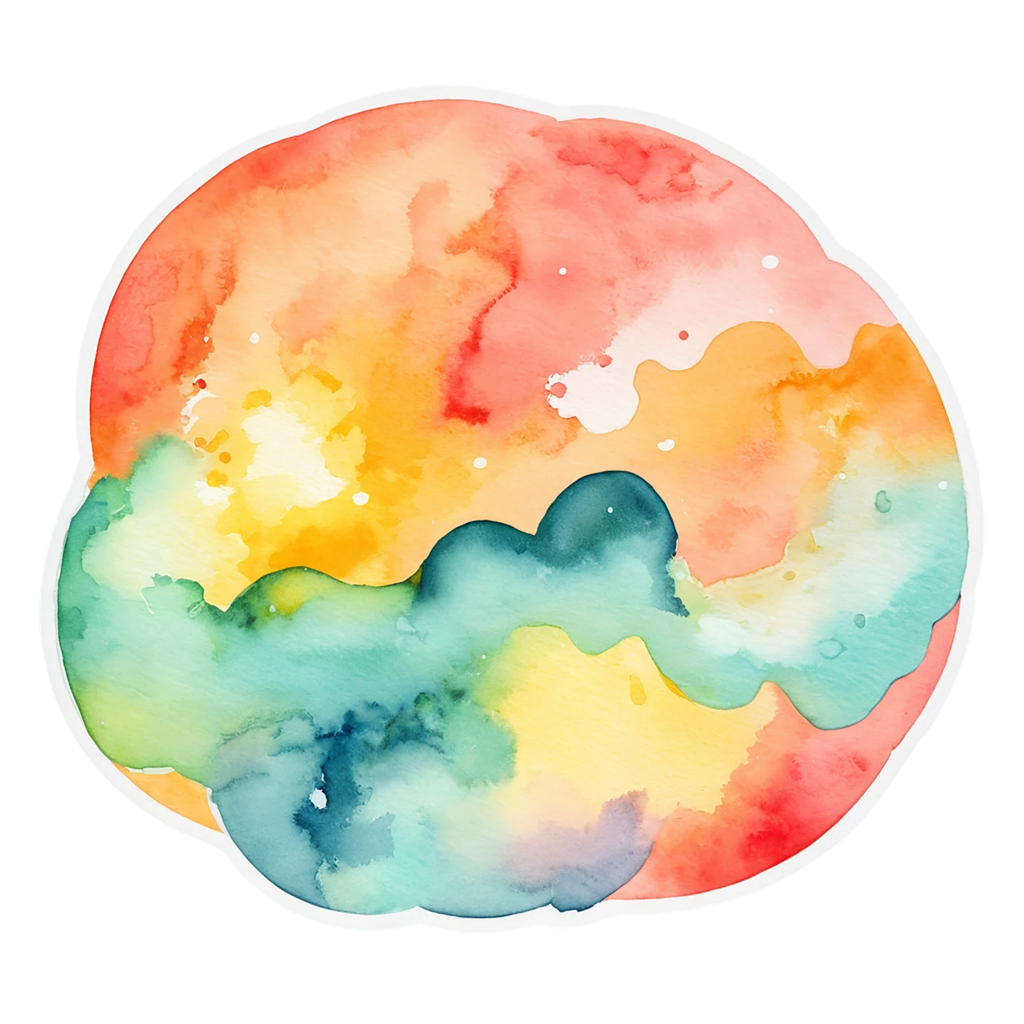 Pizza watercolor sticker isolated on transparent background #20758