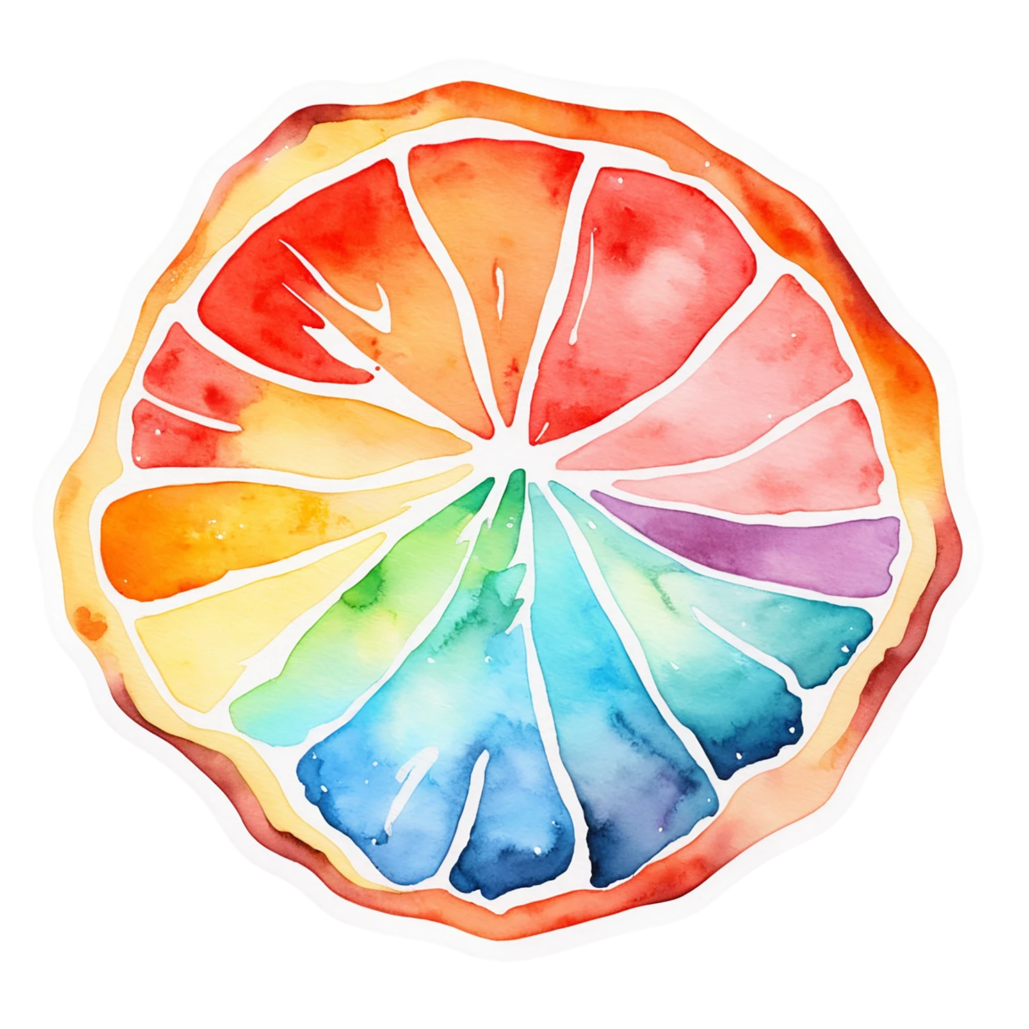 Pizza watercolor sticker isolated on transparent background #20783