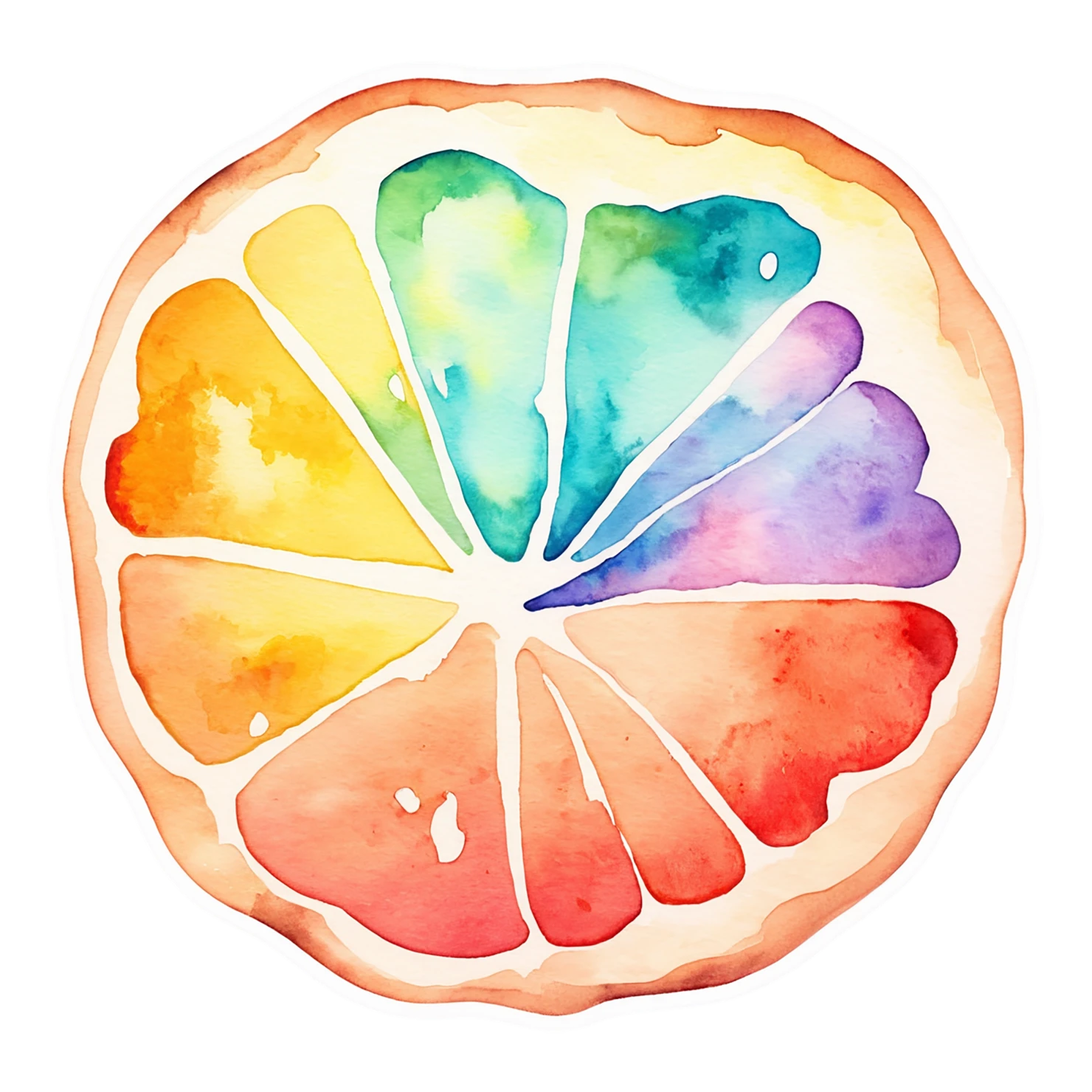 Pizza watercolor sticker isolated on transparent background #20784