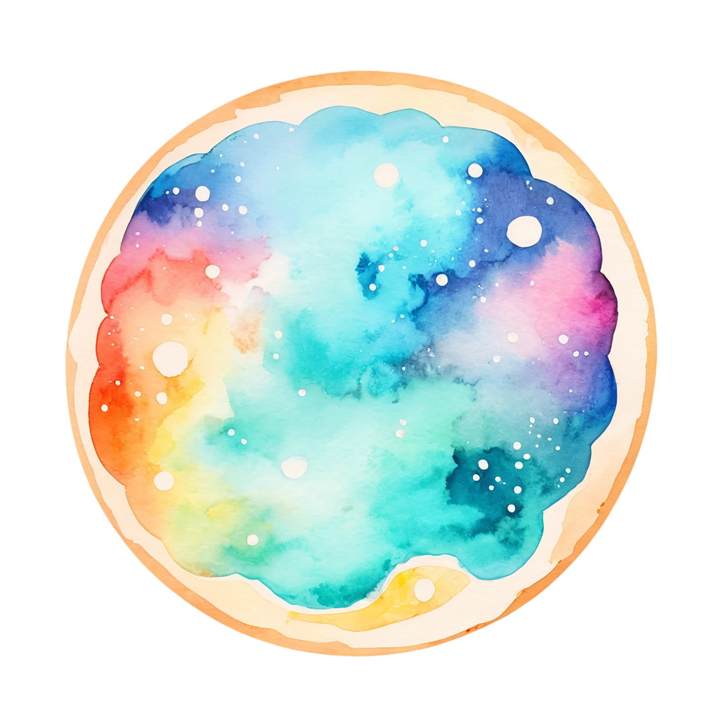 Pizza watercolor sticker isolated on transparent background #20788