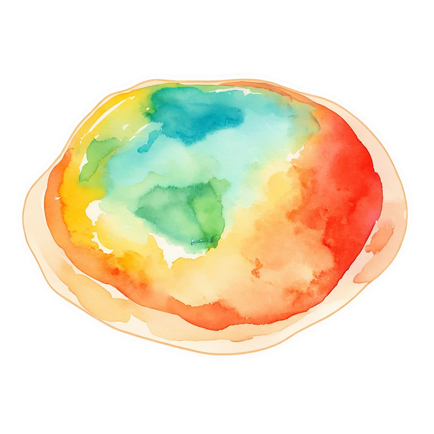 Pizza watercolor sticker isolated on transparent background #20795